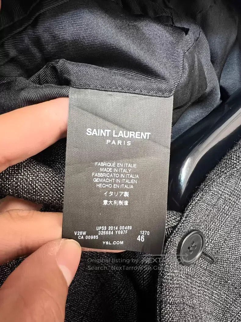 Saint Laurent Paris Saint Laurent Paris Gray Prince of Wales Check Wool Suit a Size US S / EU 44-46 / 1 - 4 Thumbnail