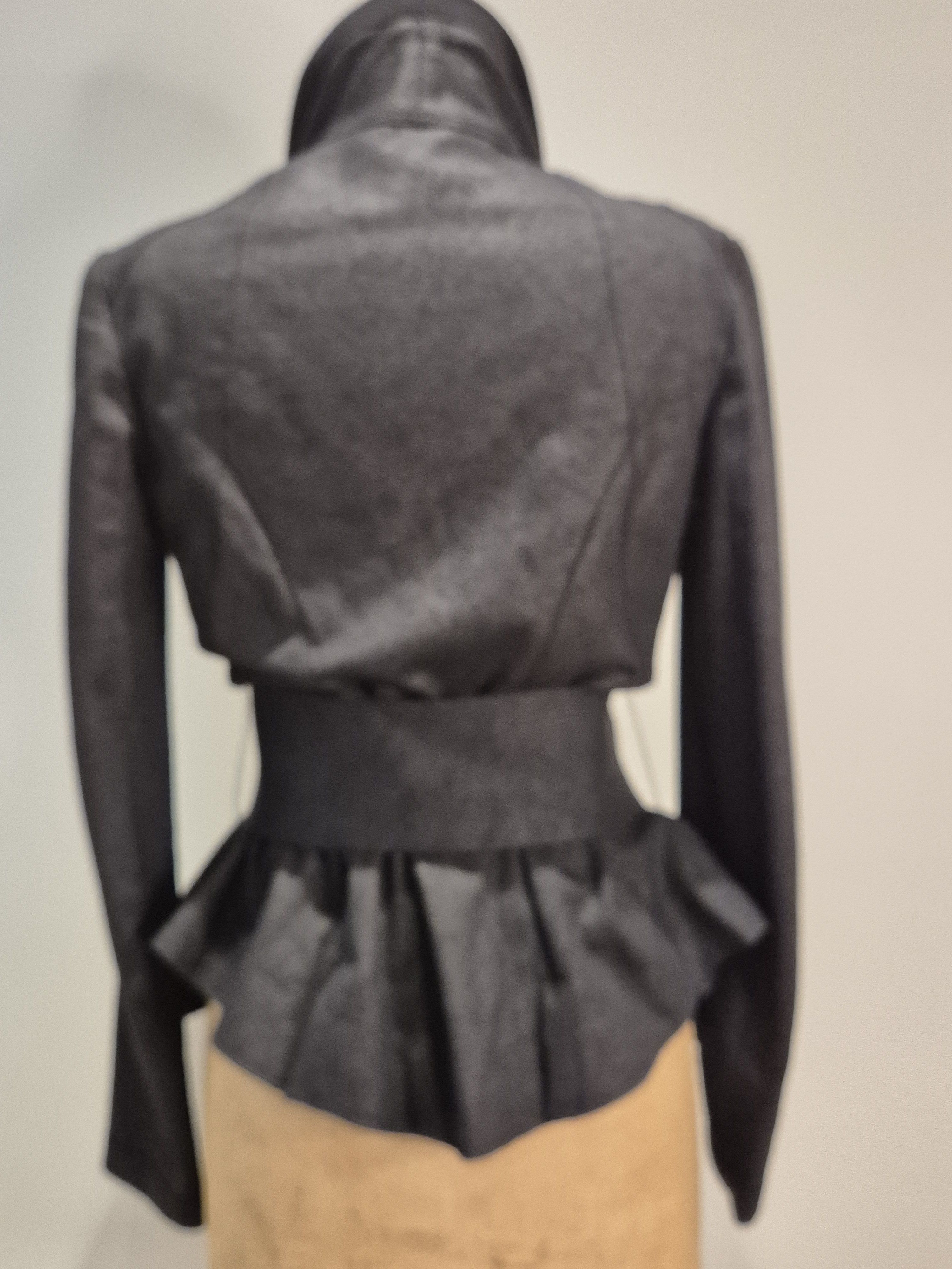 Donna Karan Donna Karan black peplum fitted jacket Size S / US 4 / IT 40 - 2 Thumbnail