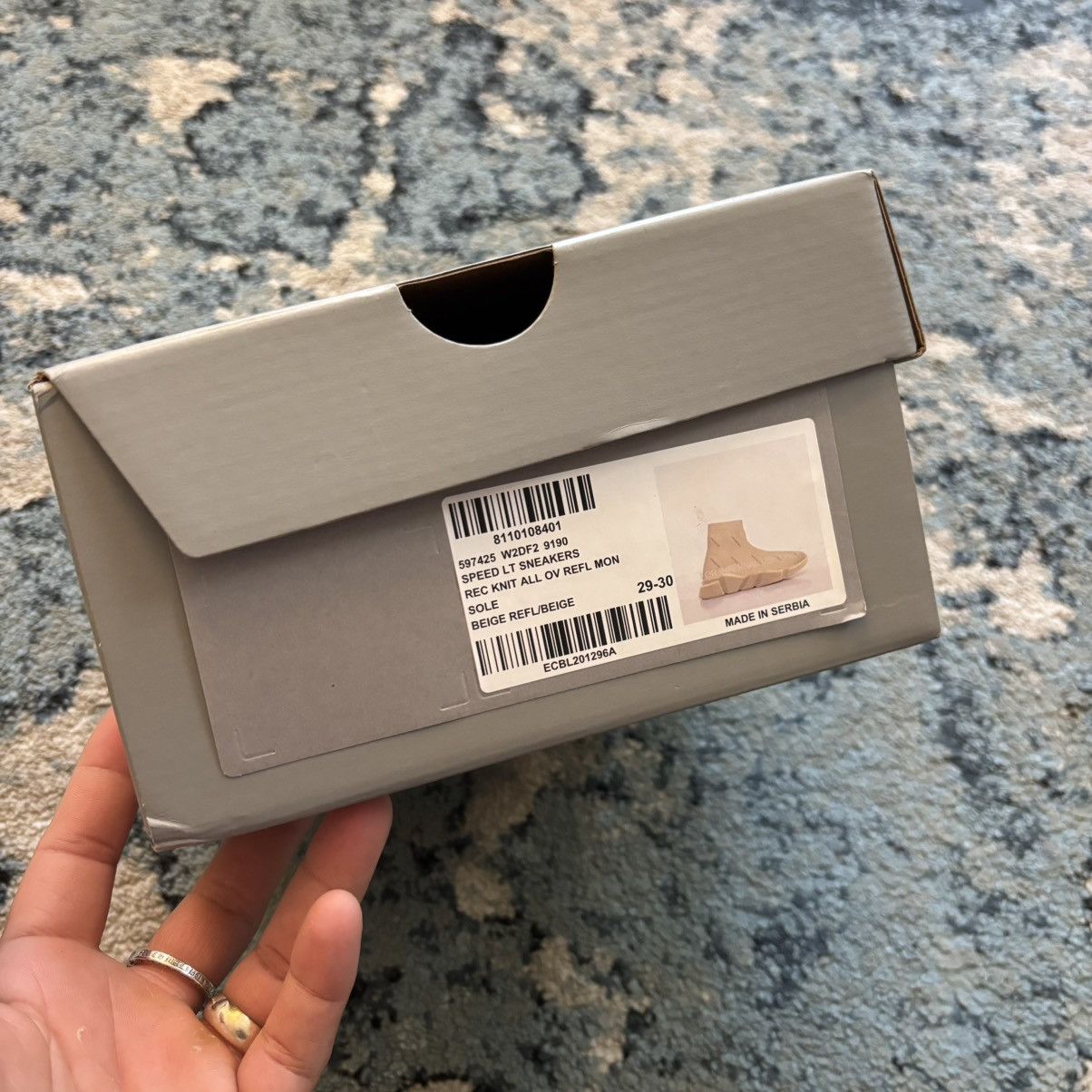 Balenciaga Balenciaga Beige Speed Kids Sneakers Size 12-12.5 Brand New Size US 12.5 / EU 45-46 - 8 Thumbnail