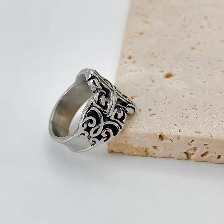 Japanese Brand Floral Square Continuous Pattern Engraving ( size 7/8) Size ONE SIZE - 4 Thumbnail