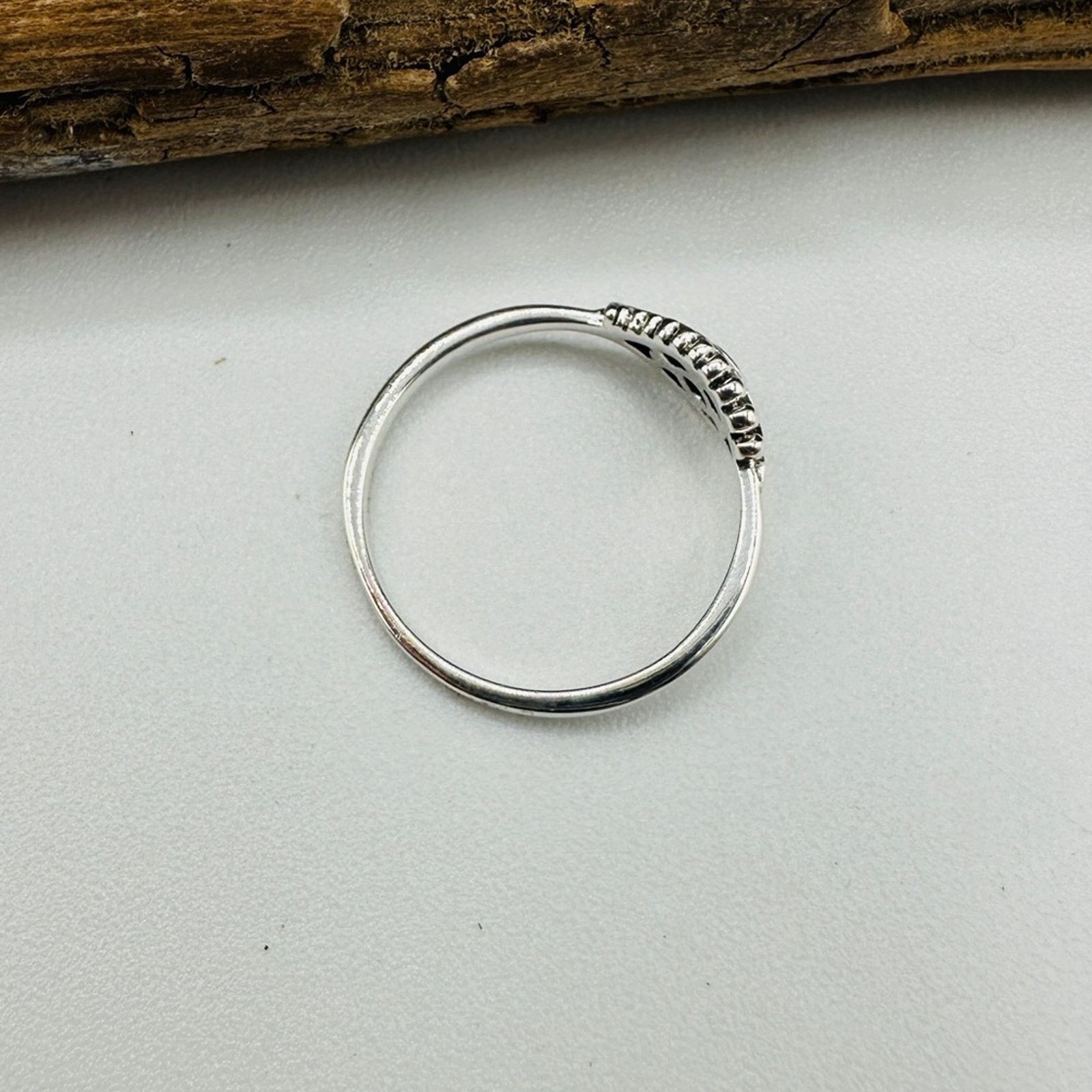 The Unbranded Brand Evil Eye Sterling Silver CZ Ring Protection Size ONE SIZE - 5 Thumbnail