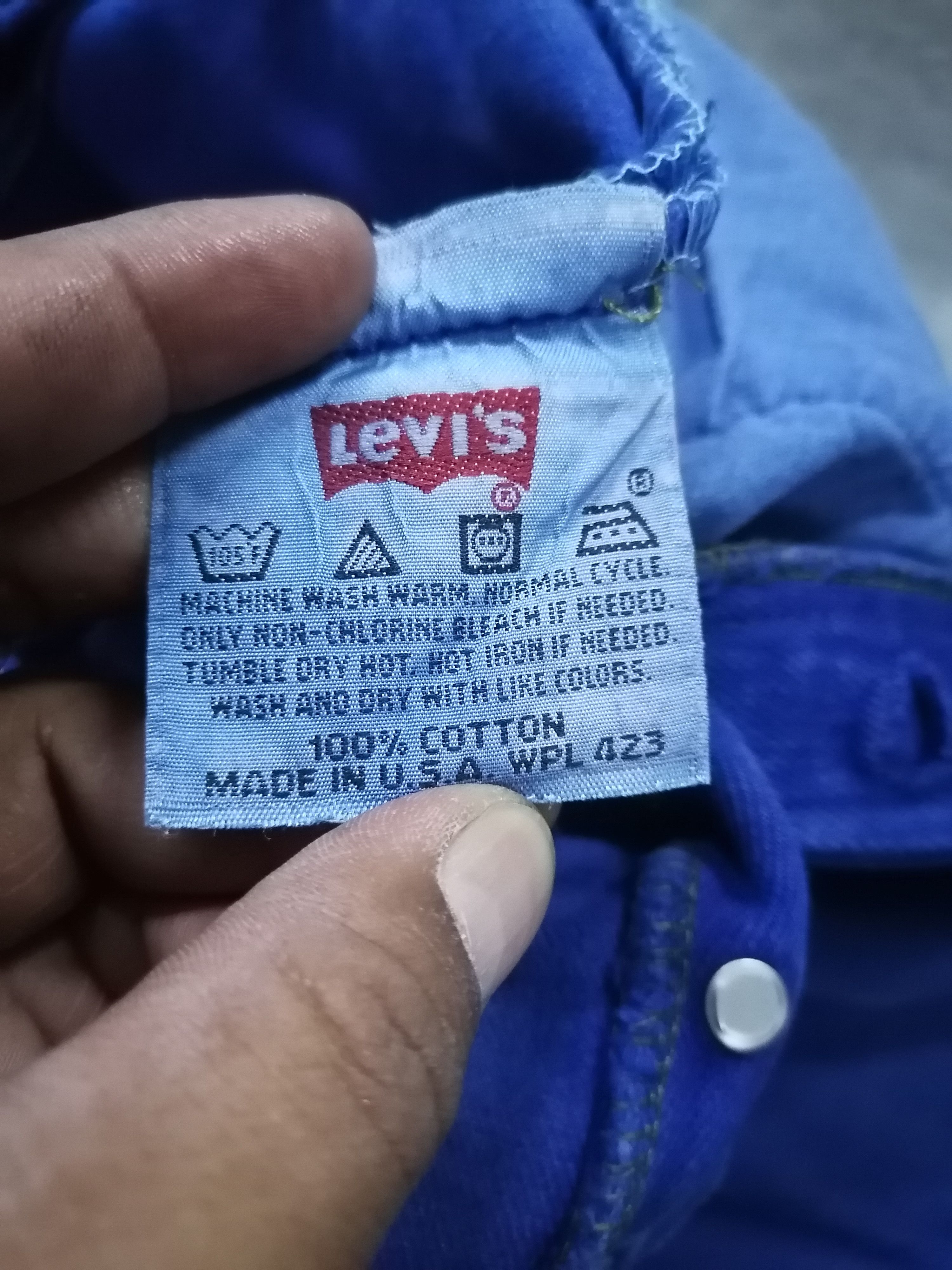 Levi's × Levi's Vintage Clothing Vintage 90s Levi's 501 Dyed Blue Distressed Denim Pants Size US 31 - 8 Thumbnail