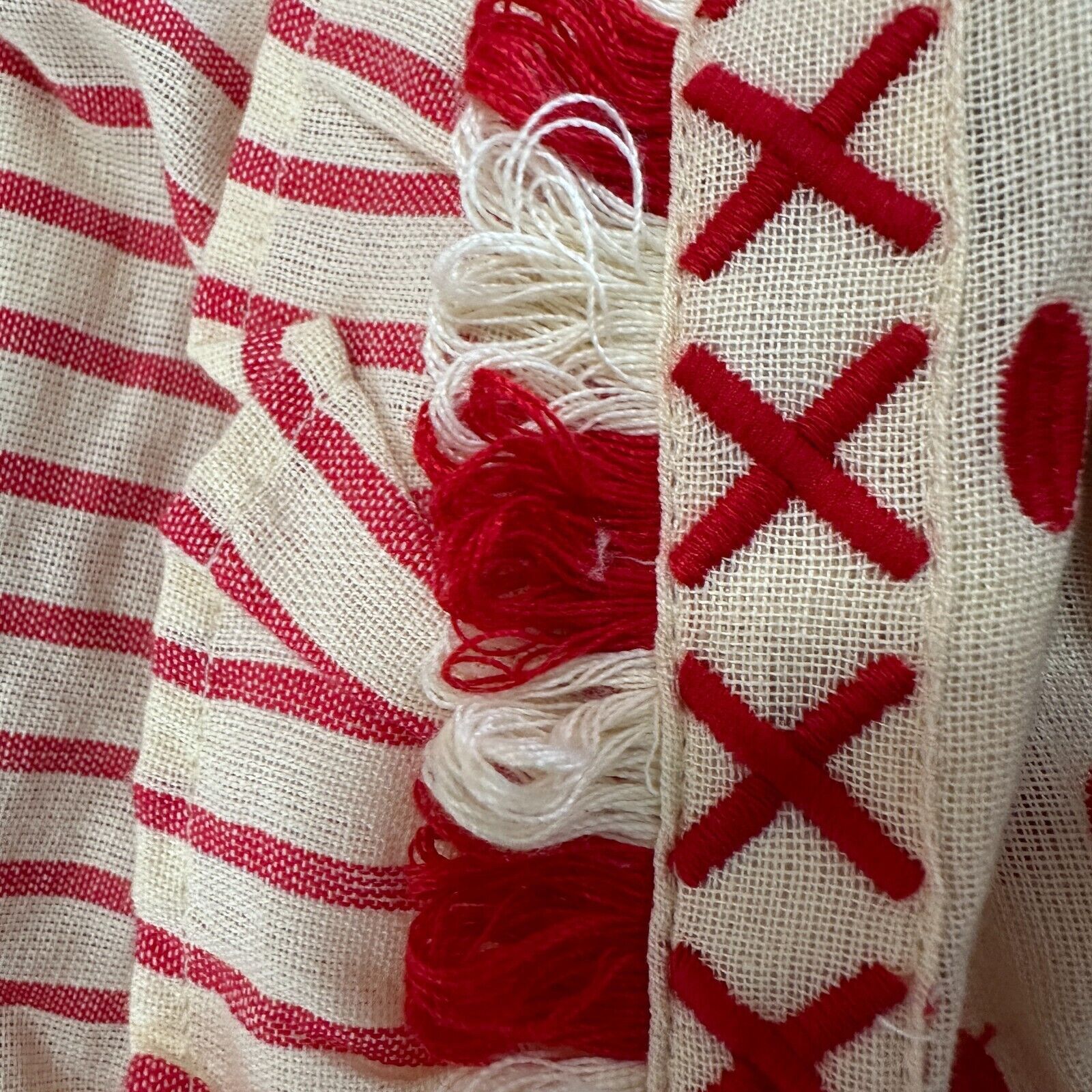 Dodo Bar Or DODO BAR OR Tan Red Striped Polka Dot Ruffle Maxi Dress S Size S / US 4 / IT 40 - 8 Thumbnail