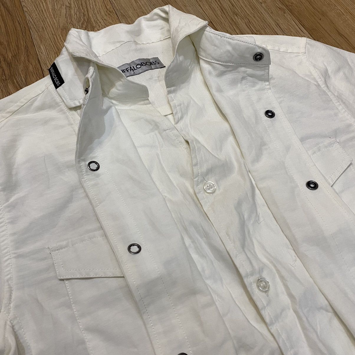 BUFFALO BOBS 2000s Buffalo Bobs - Double Layered Vkei Style White Shirt Size US M / EU 48-50 / 2 - 10 Thumbnail