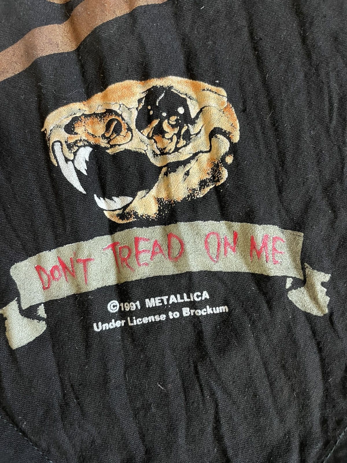 Metallica × Vintage 1991 Metallica Vintage Dont Tread On Me Bandanna Scarf Size ONE SIZE - 3 Thumbnail
