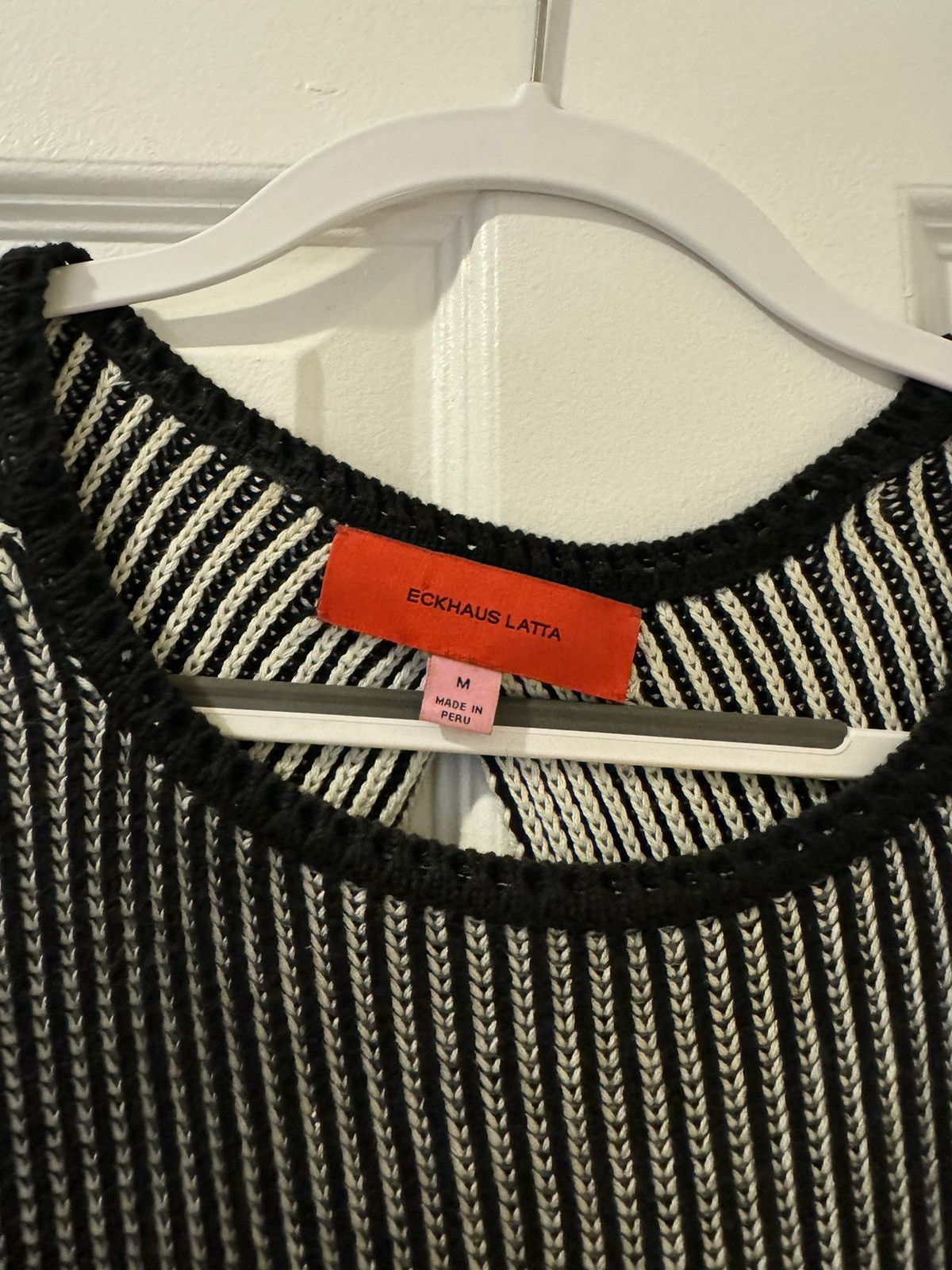 Eckhaus Latta Eckhaus Latta Black and White Spine Sweater Size US M / EU 48-50 / 2 - 3 Thumbnail