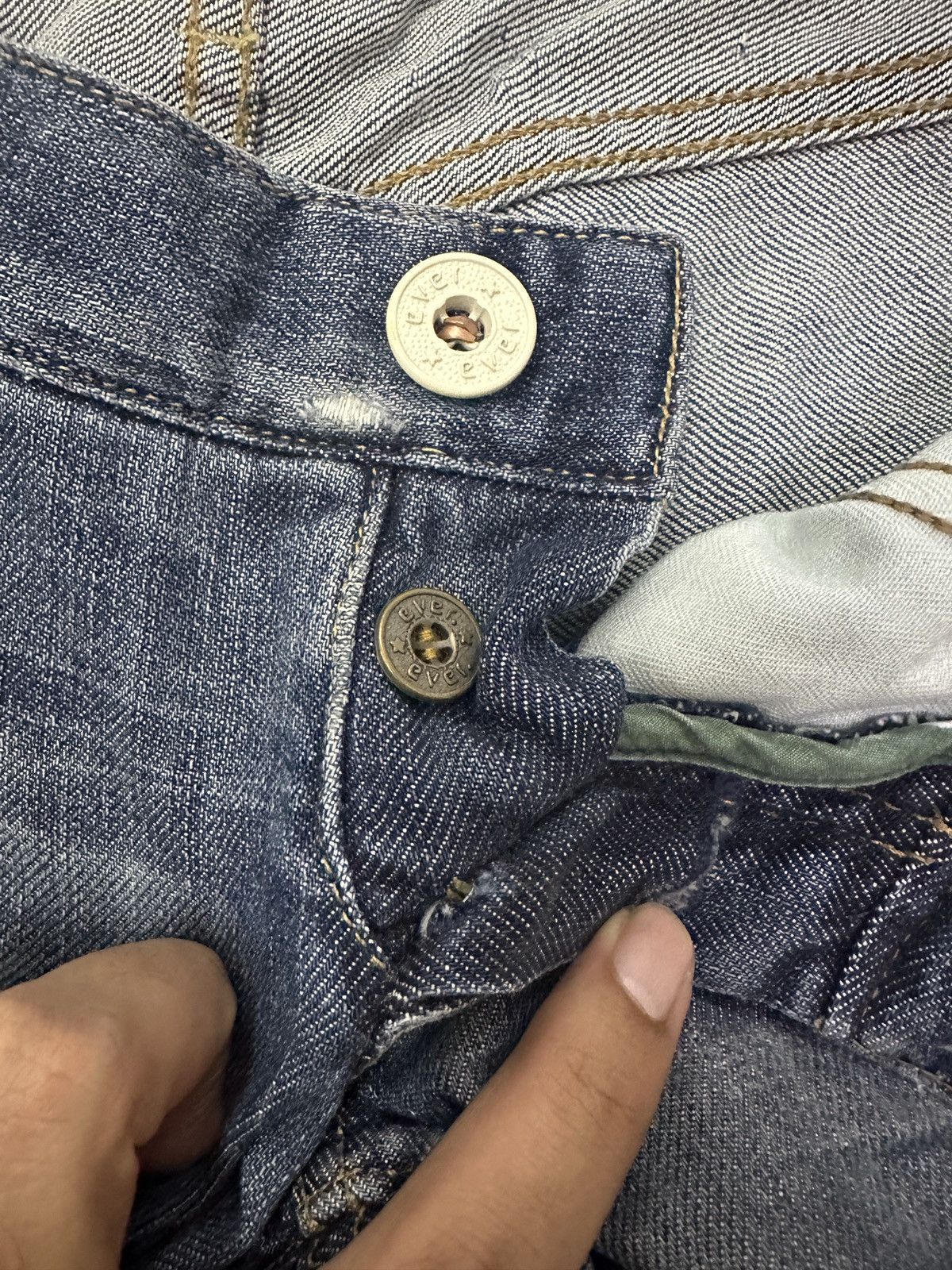 Ever × Japanese Brand × Vintage Vintage EVER Distressed Flare Jeans Slim Fits Size US 27 - 10 Thumbnail