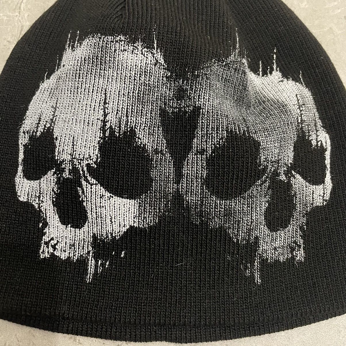 Other Beanie Hat y2k skull and forest pattern alt grunge gorp core Size ONE SIZE - 3 Thumbnail