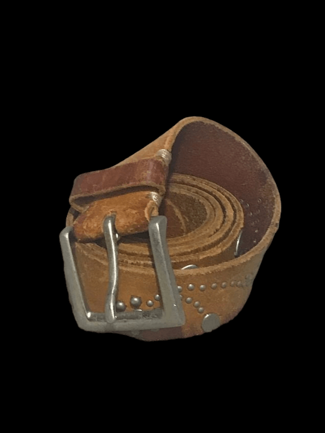 Genuine Leather Full Leather Studded Belt Size ONE SIZE - 1 Thumbnail