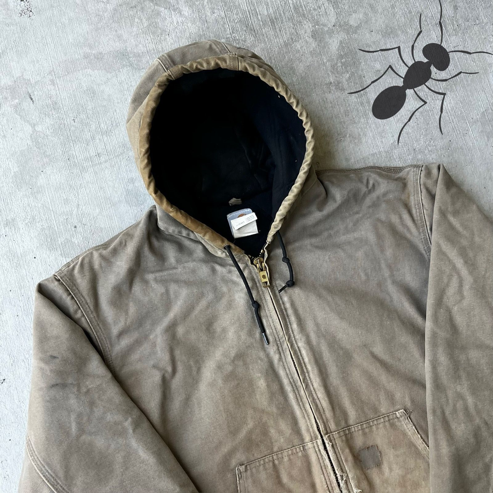 Carhartt × Vintage Carhartt J130 DES brown hooded work wear jacket Size US XL / EU 56 / 4 - 2 Thumbnail