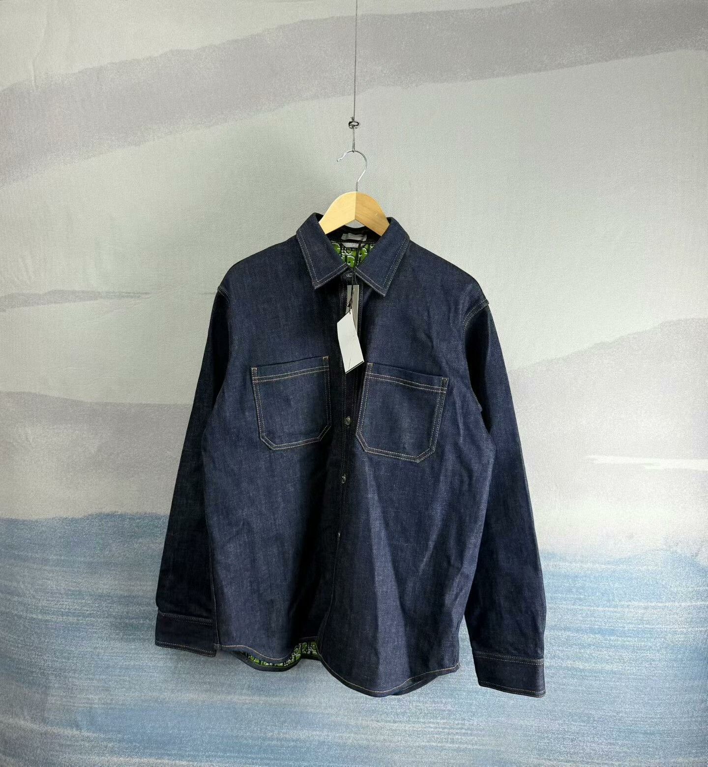 Dior Dior Deep Blue Denim Button-Up Shirt Size US M / EU 48-50 / 2 - 1 Thumbnail