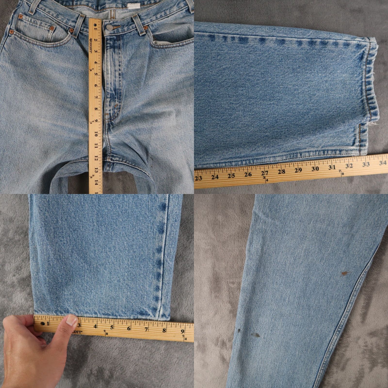 Levi's VINTAGE Levi's 550 Jeans Men 38x34 36x33 Relaxed Fit Denim Blue 90s USA Belt Loops 5-Pocket Size US 38 / EU 54 - 9 Thumbnail