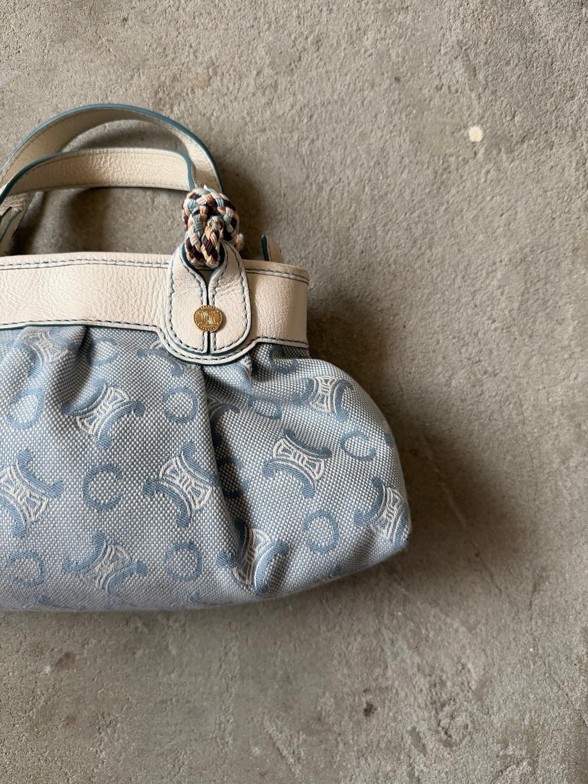 Celine Celine Macadam Brazone Mini Shoulder Bag Blue Size ONE SIZE - 4 Thumbnail