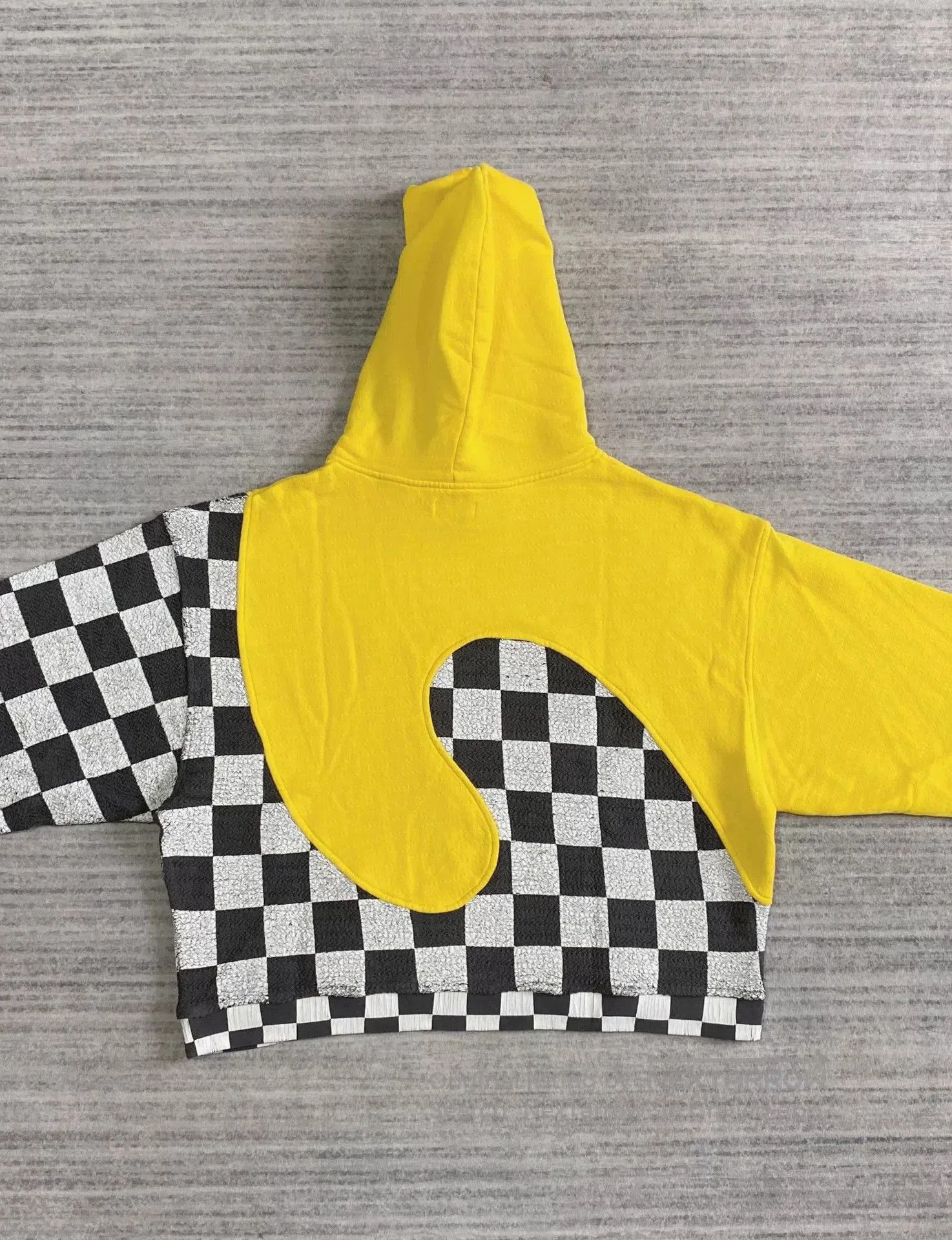 ERL black and yellow checkerboard hooded sweatshirt. Size US XL / EU 56 / 4 - 3 Thumbnail