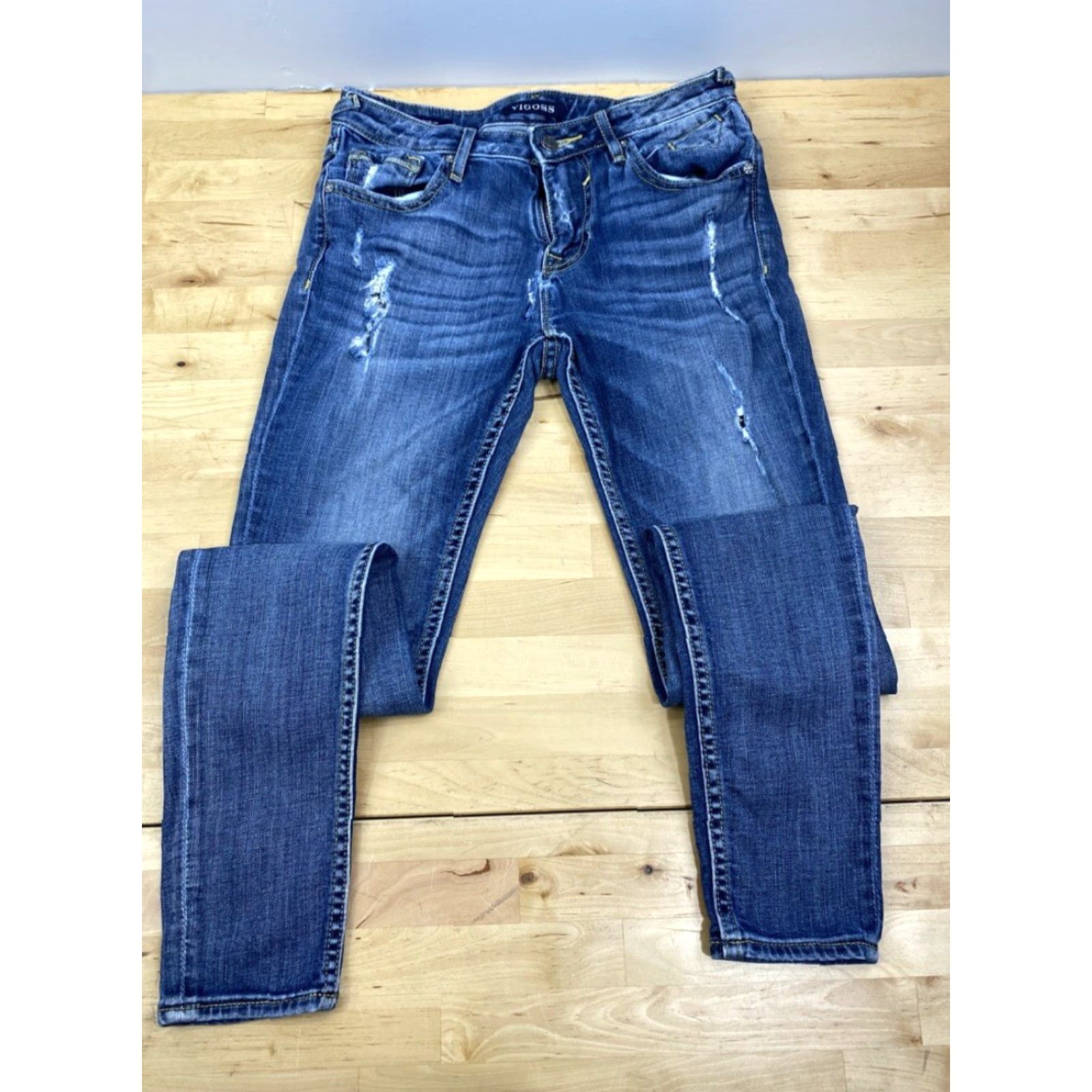 Vintage Womens Vigoss Dublin Denim Skinny Jeans 25x31 Blue Jeans Slim Skinny Denim 25 Womens Size 42" / US 20 - 2 Thumbnail