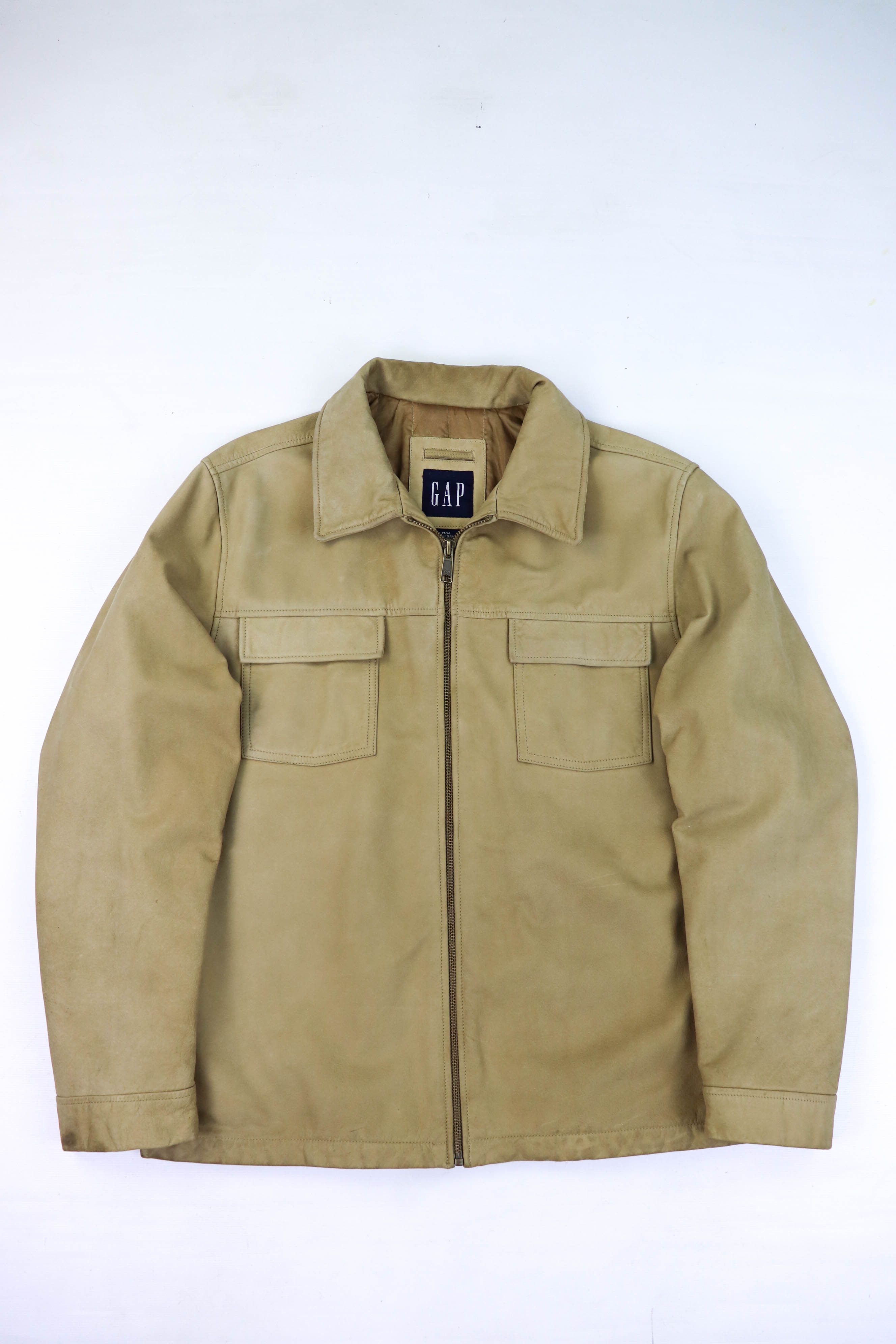 Gap × Vintage GAP Vintage Leather Jacket Zip Up | Grailed