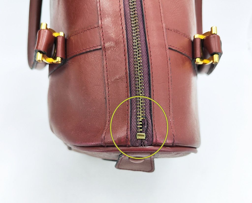 Cartier original CARTIER Bordeaux Leather Boston 33 Bag Size ONE SIZE - 4 Thumbnail