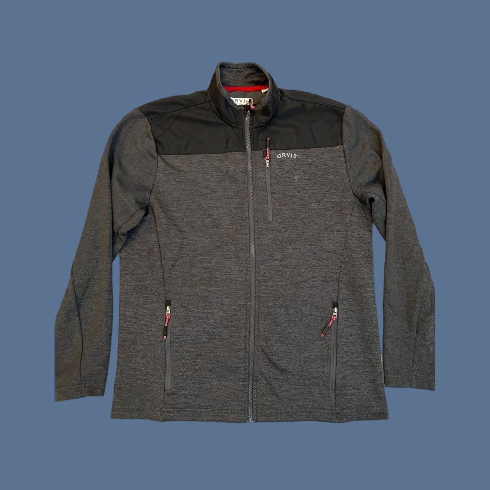 Orvis ORVIS Jacket Men’s Medium Gray Full Zip Fleece Softshell Performance Outdoor Jacket Size US M / EU 48-50 / 2 - 1 Thumbnail