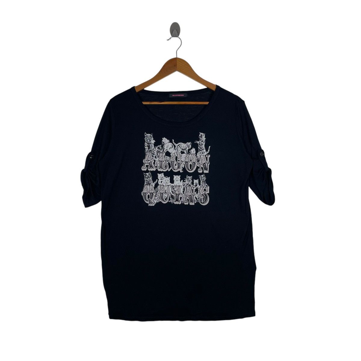 Japanese Brand Algonquins Cat Tee Shirt Size L / US 10 / IT 46 - 1 Thumbnail