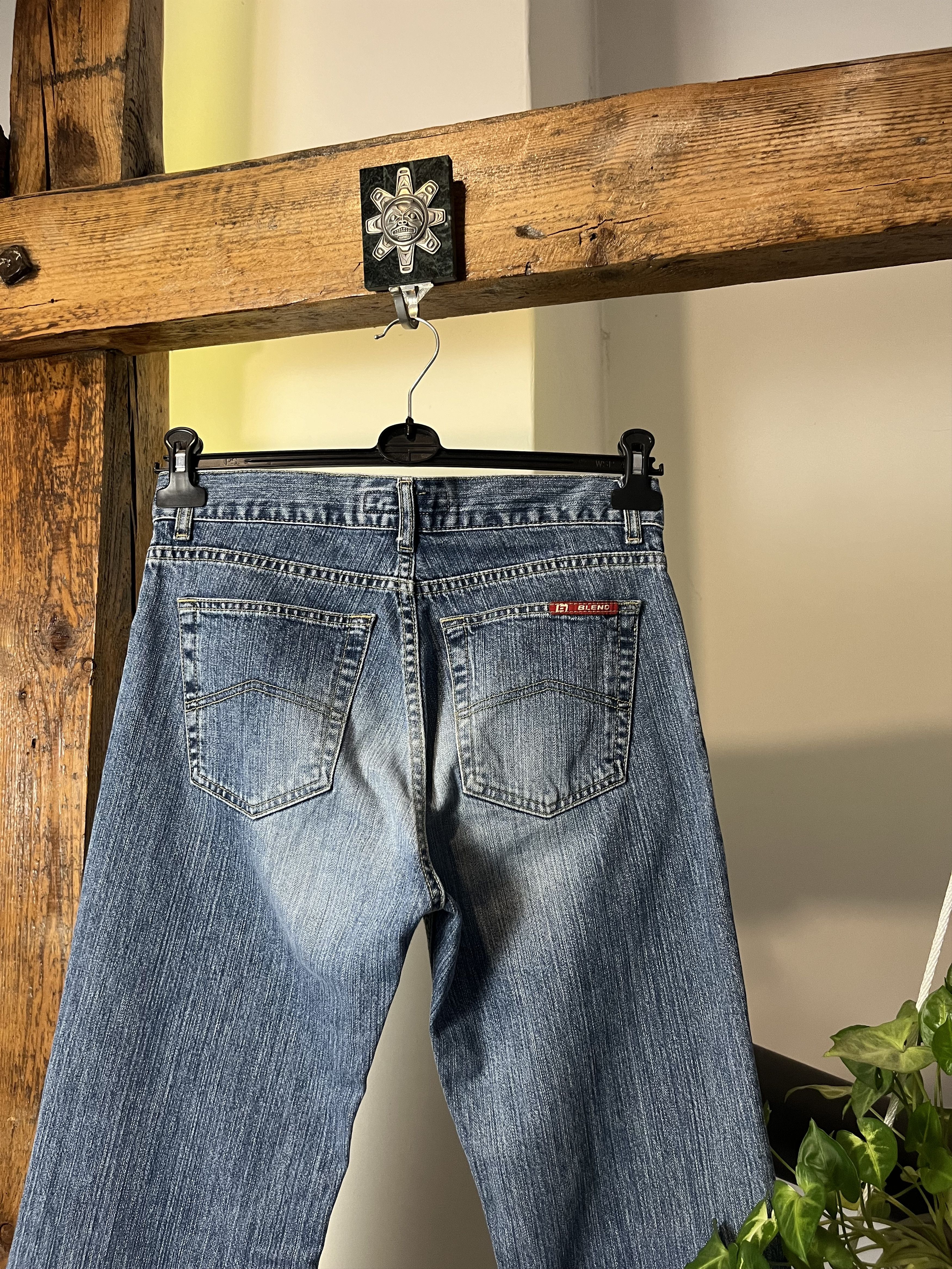 Japanese Brand × Vintage Vintage y2k Flared Washed Denim Jeans Dzwony Size US 31 - 7 Thumbnail
