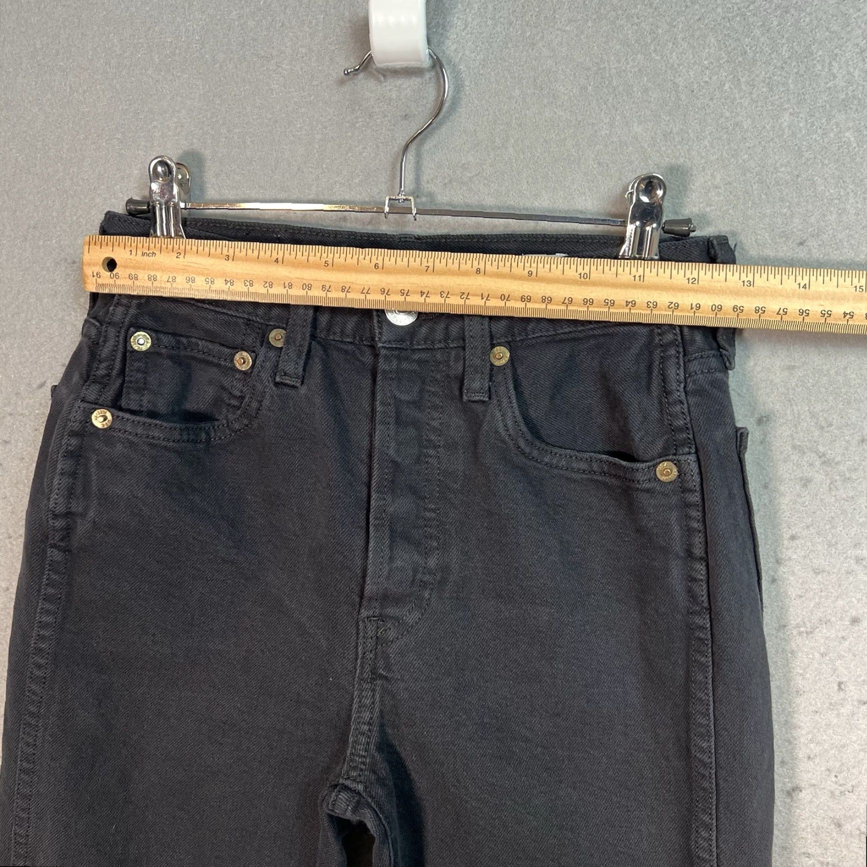 RE/DONE Re/Done Jeans Womens Size 24 Black Slim Leg Tapered Made In USA Size 42" / US 20 - 3 Thumbnail