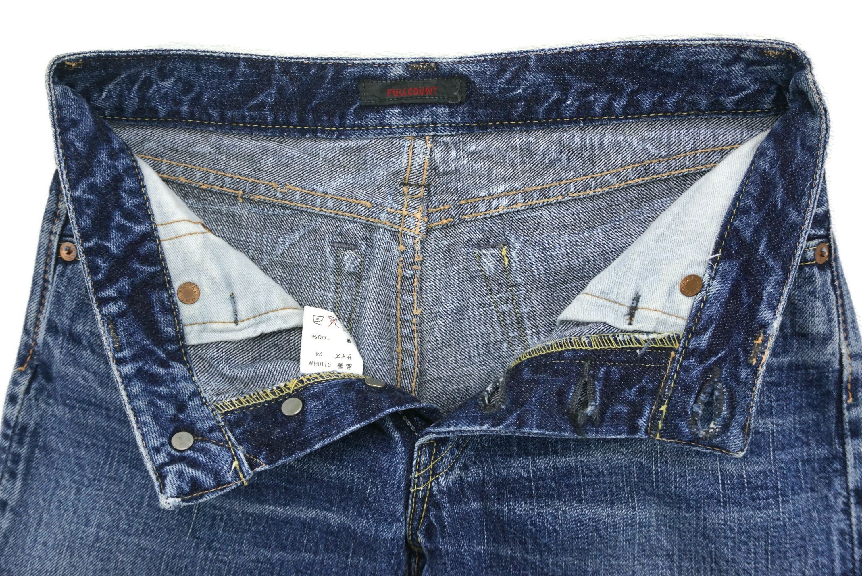 Full Count & Co. Full Count Selvedge Jeans W27xL28.5 Low-Rise Ankle Denim Size 24" / US 00 / IT 34 - 6 Thumbnail
