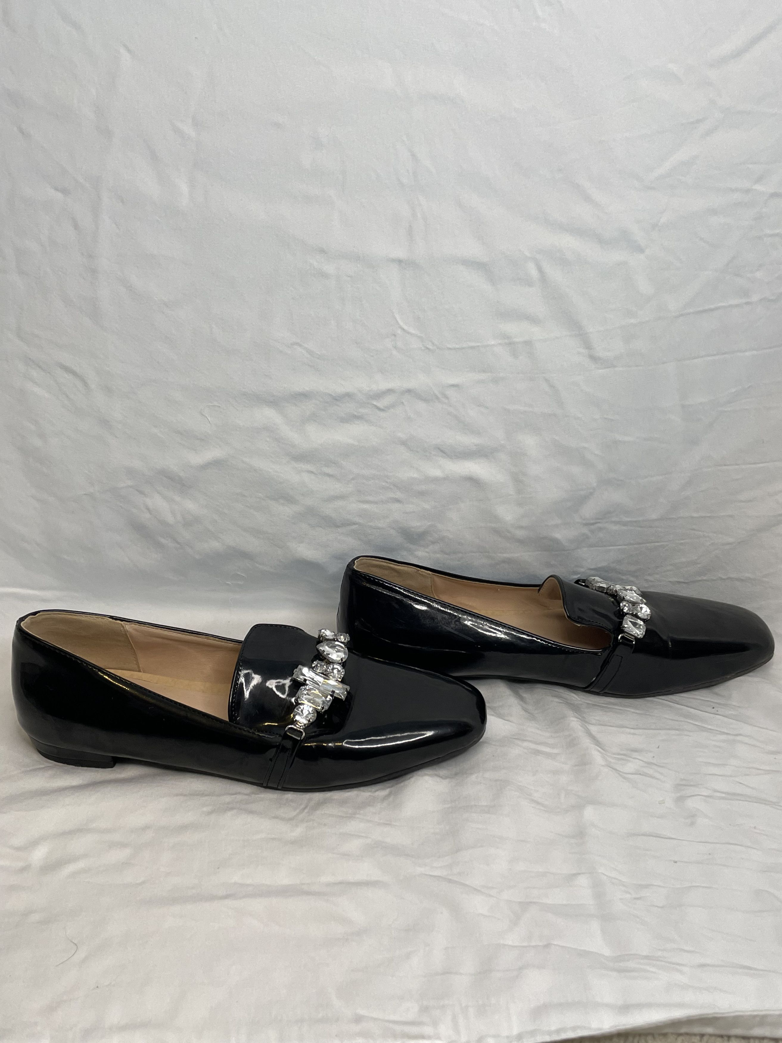 SHIPS Ivanka Trump Wareen Black Patent Leather Flats Slip On Size US 8 / IT 38 - 2 Thumbnail