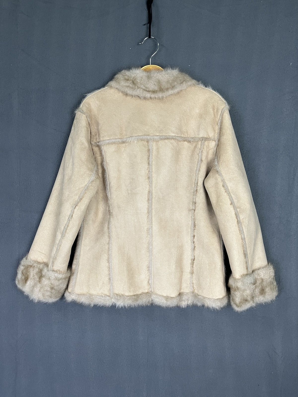 If Six Was Nine × Japanese Brand × Vintage Style Style Patchwork Faux Suede Fur Coat Size XS / US 0-2 / IT 36-38 - 2 Thumbnail