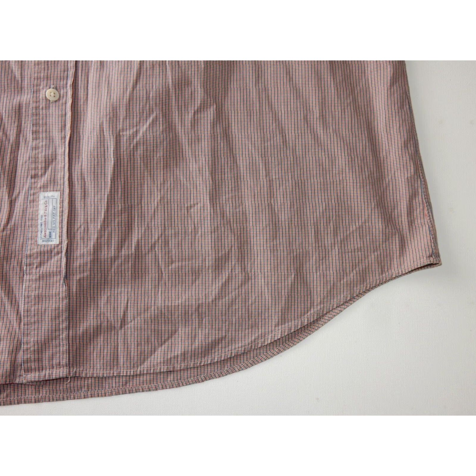 Abercrombie & Fitch VINTAGE Abercrombie & Fitch Men's Long Sleeve Plaid Button-Up Shirt Size L Adults Red & Blue Size US L / EU 52-54 / 3 - 4 Thumbnail