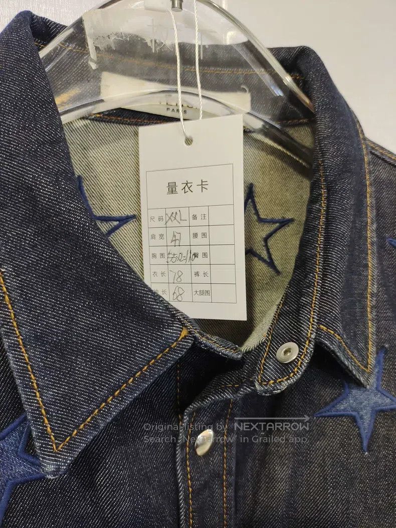 Givenchy Givenchy Denim Shirt Star Embroidery Men's Size US XXL / EU 58 / 5 - 6 Thumbnail