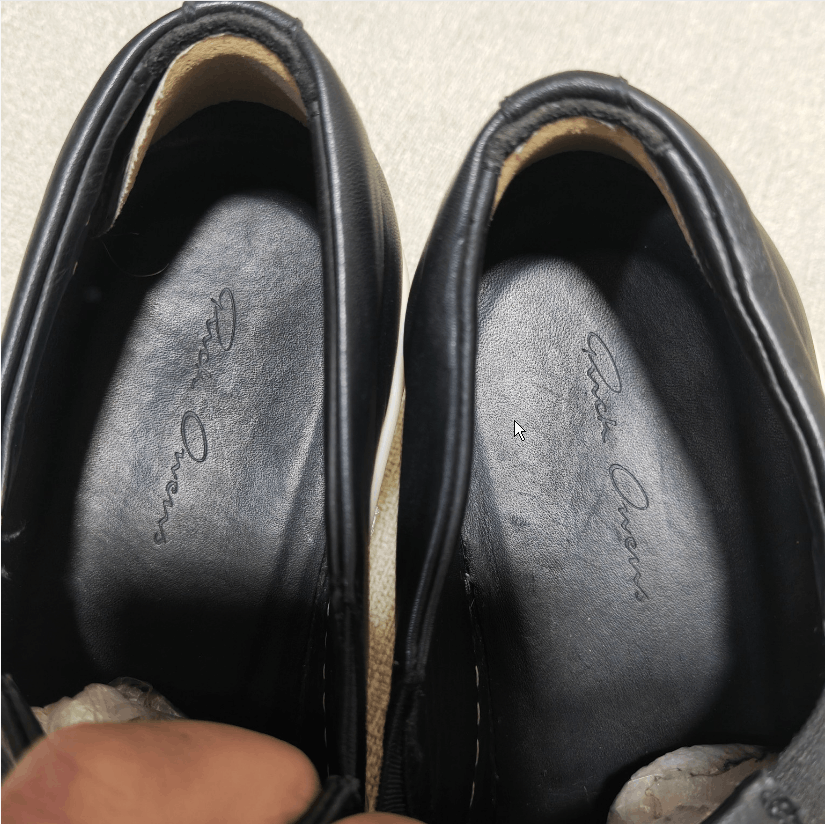 Rick Owens Rick Owens Black Leather Round Toe Sneakers Men's Size US 6 / EU 39 - 3 Thumbnail