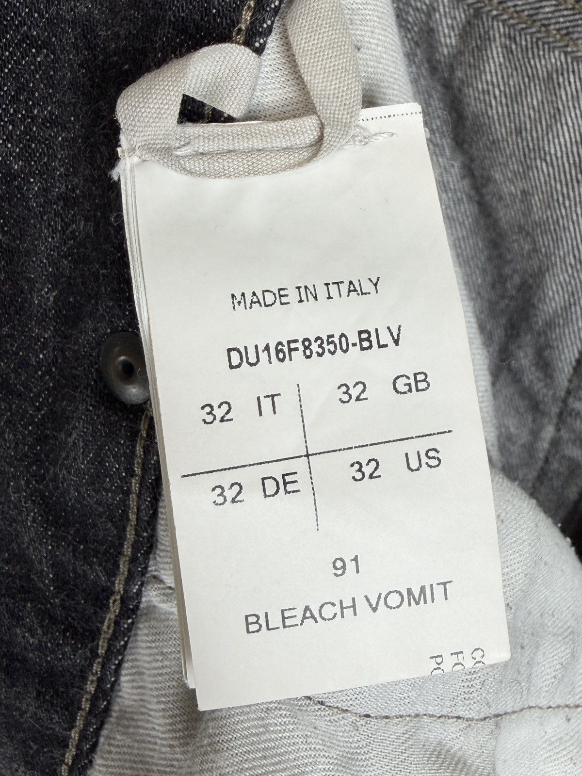 Rick Owens FW16 Rick Owens DRKSHDW Bleach Vomit Detroit Denim Jeans Size US 32 / EU 48 - 10 Thumbnail