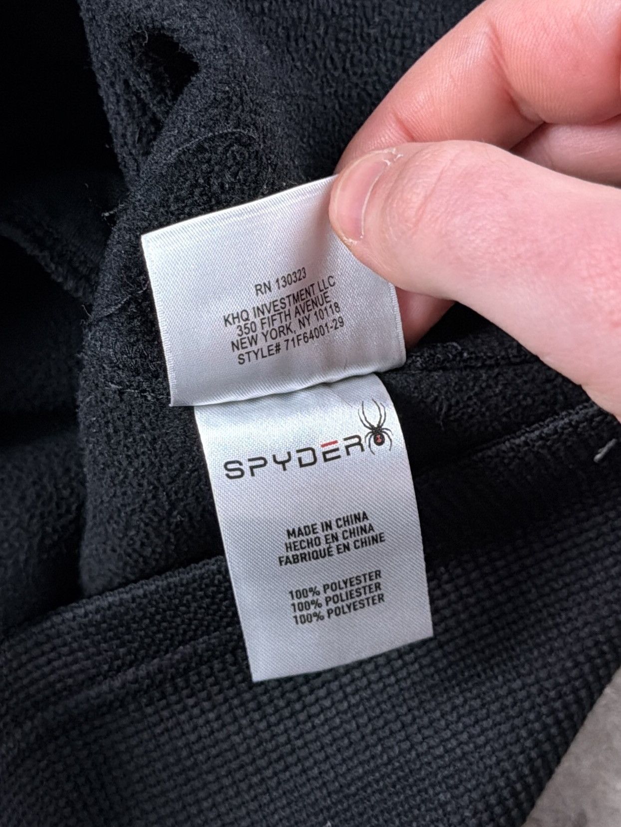 Spyder Spyder 1/3 Zip Up Embroidered Logo Black Fleece Size US S / EU 44-46 / 1 - 5 Thumbnail