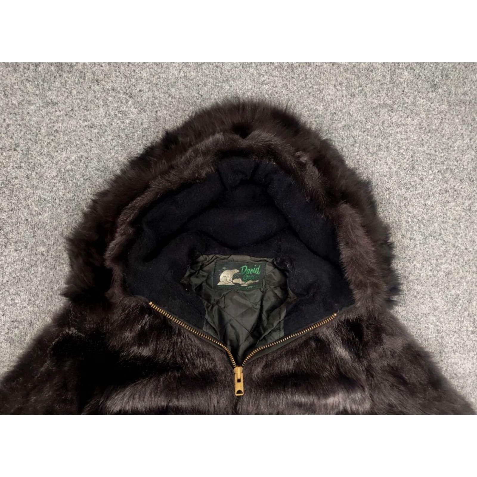 Vintage VINTAGE David Green Alaska Jacket Coat Fur Black Zip Coat Women XS Size S / US 4 / IT 40 - 4 Thumbnail