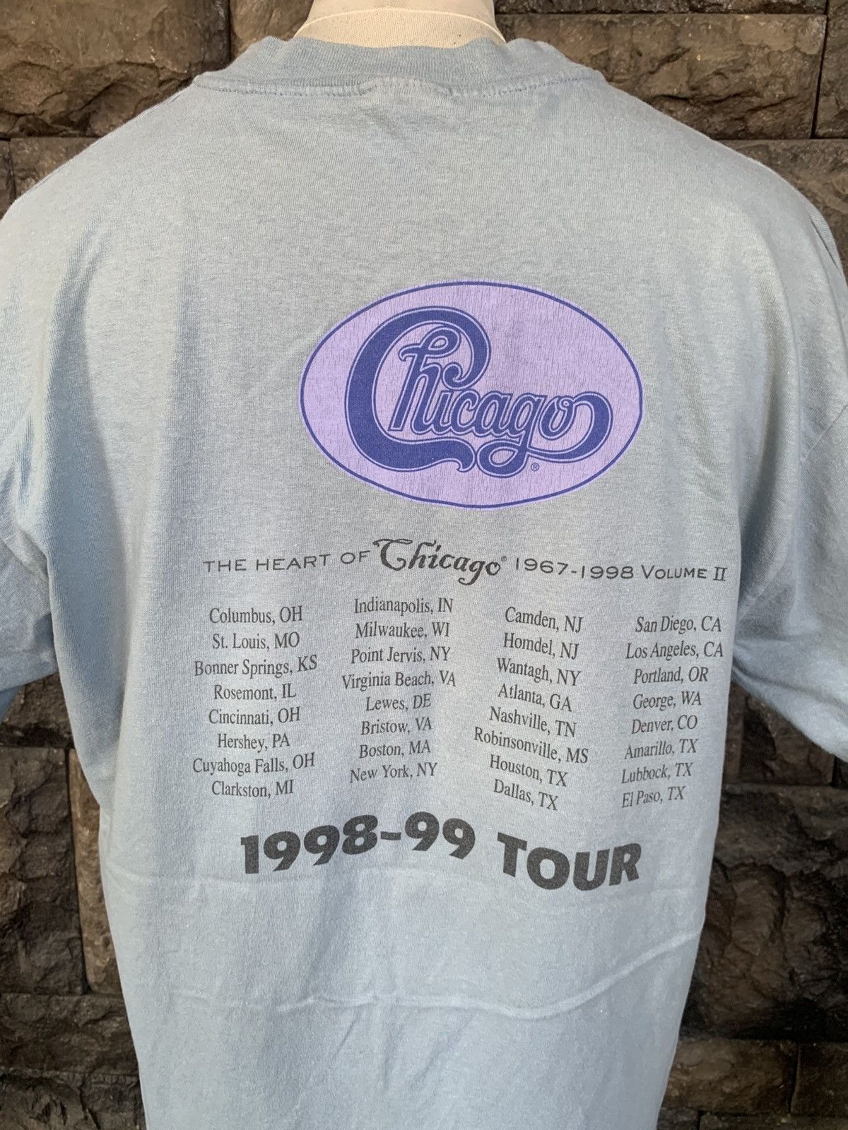 Band Tees × Vintage Vintage 90s Chicago Tour Rock Band T shirt Size US L / EU 52-54 / 3 - 6 Thumbnail