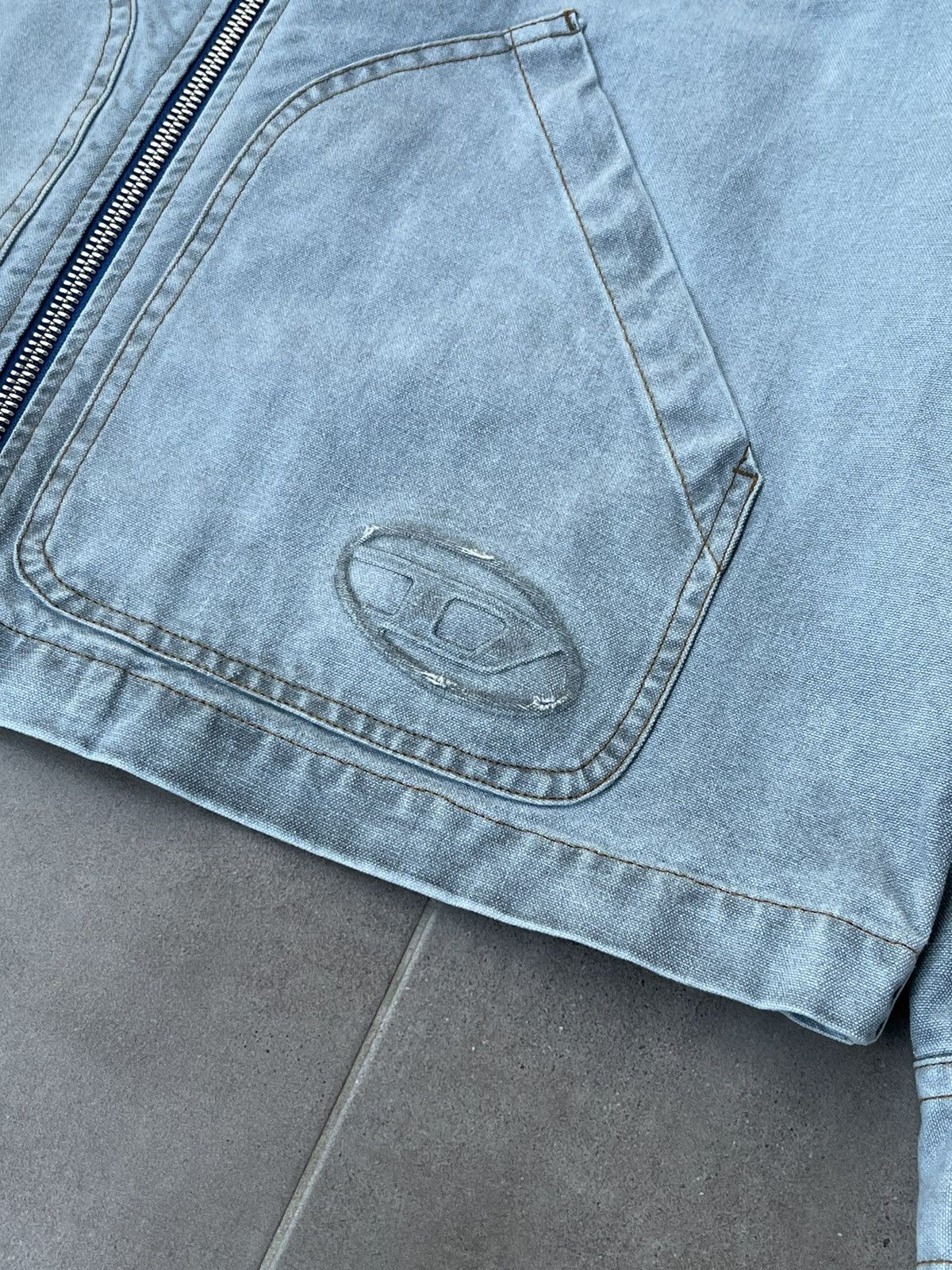 Diesel !DS! SS23 Diesel J-Chart Treated Canvas Indigo Denim Jacket Size US M / EU 48-50 / 2 - 13 Thumbnail