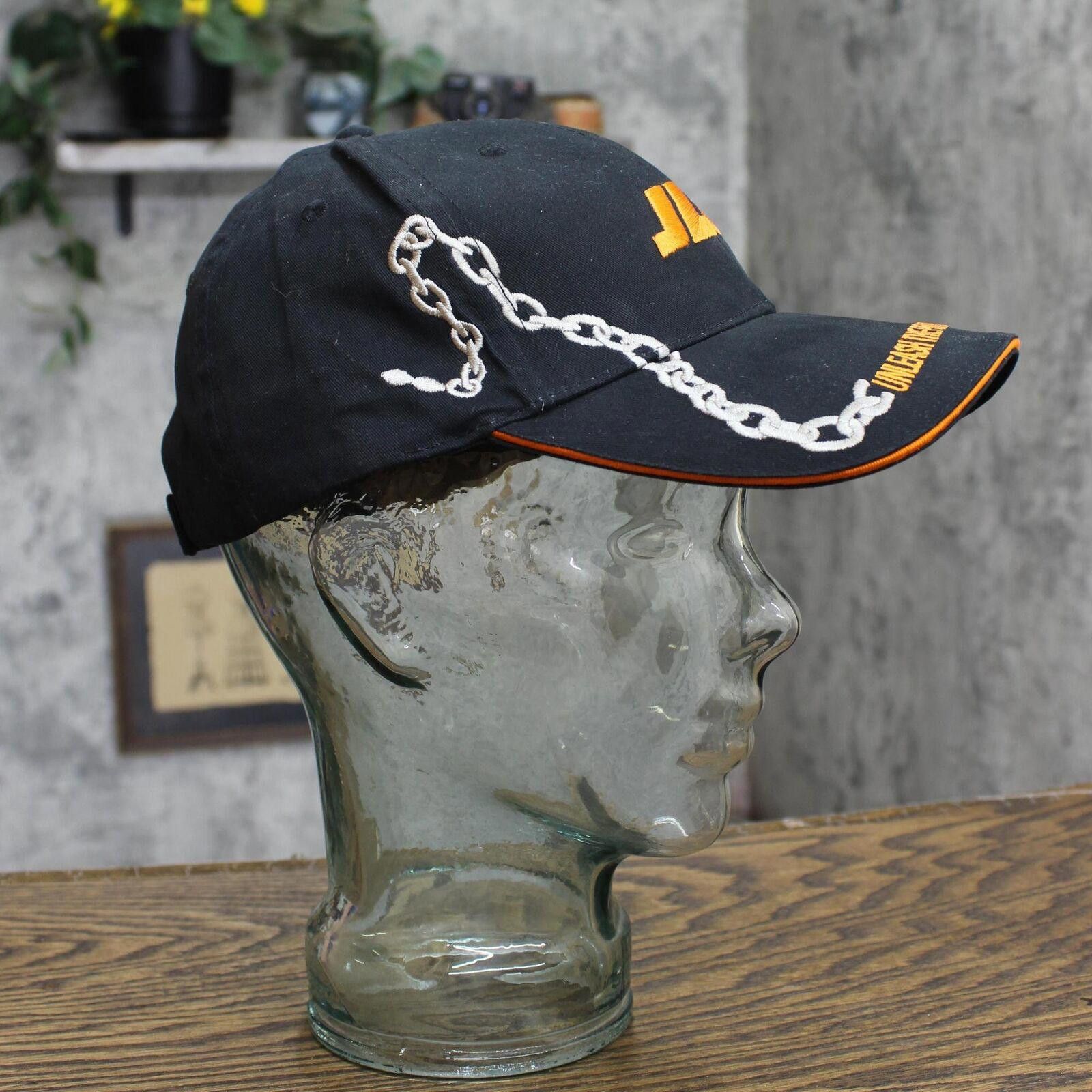 Designer HDS Embroidered Strap Baseball Hat Cap Black / Orange OS Size ONE SIZE - 3 Thumbnail