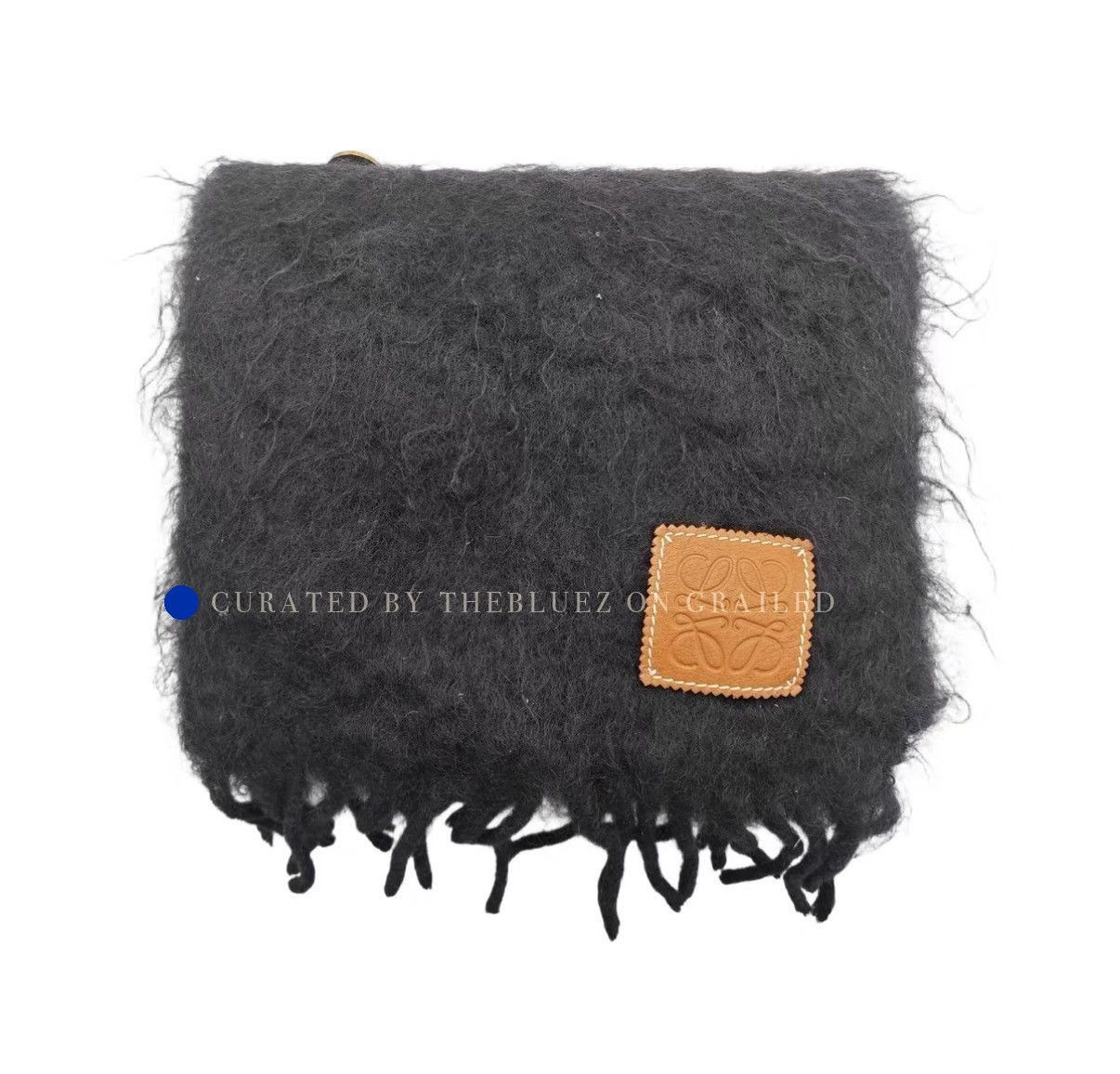 Loewe Soft Black Mohair & Wool Scarf Size ONE SIZE - 1 Thumbnail