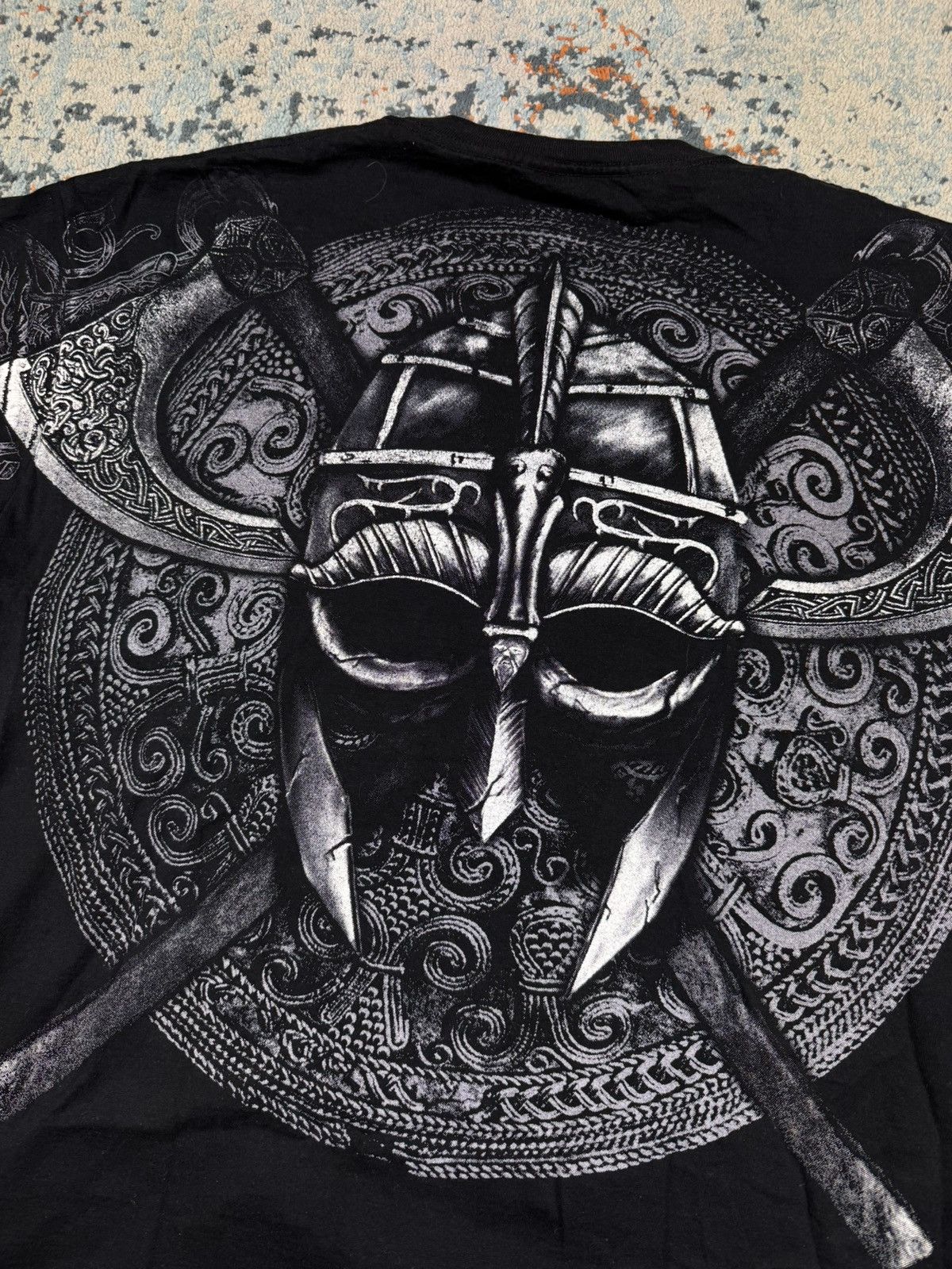 Vintage Vintage 00s crazy Viking all over print tee Size US XL / EU 56 / 4 - 4 Thumbnail