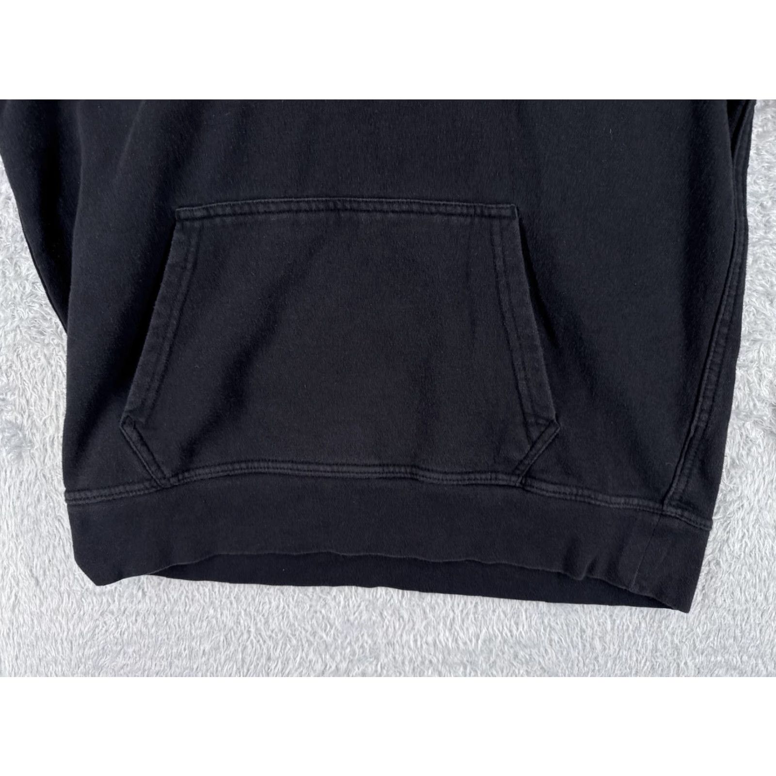 The North Face Mens Hoodie Hoodie Mens Medium Black Cotton Blend Jersey Logo Pullover Hooded
