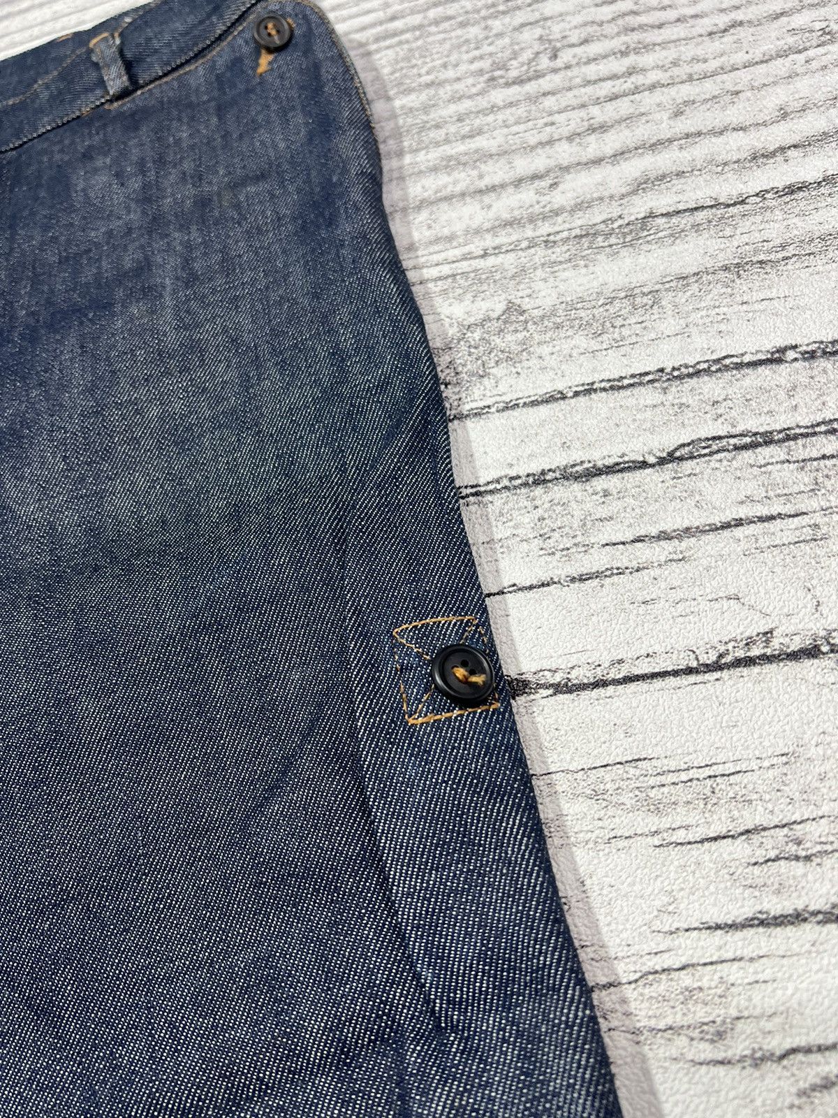 Helmut Lang 2000s Japanese Apc Paris Selvedge Raw Jeans Short Jorts y2k Size US 26 / EU 42 - 3 Thumbnail