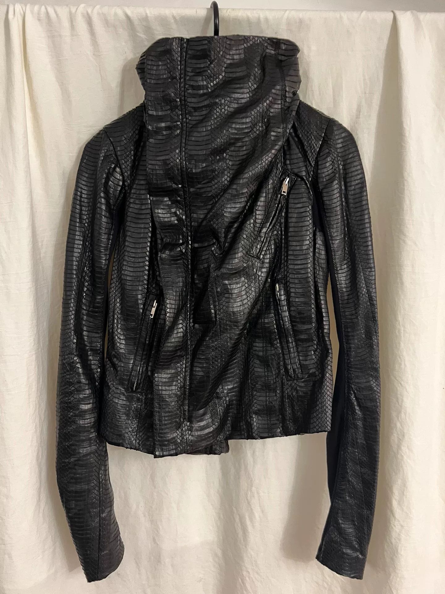 Rick Owens rare rick owens snakeskin motorcycle jacket Size M / US 6-8 / IT 42-44 - 1 Thumbnail
