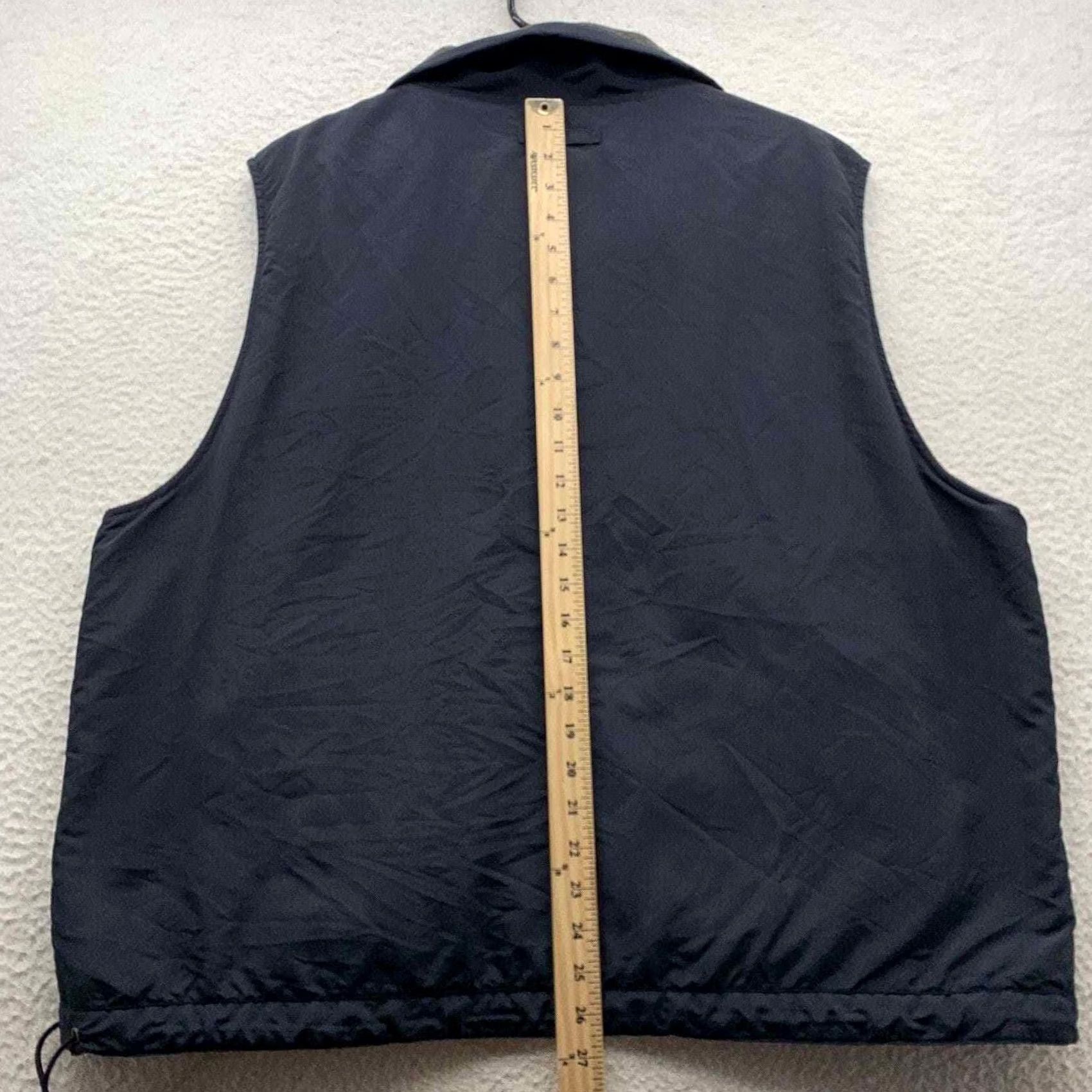 Eddie Bauer VINTAGE Eddie Bauer Vest Mens XL Blue Reversible Fleece Soft Shell Outdoors Hike Full Zip Size US XL / EU 56 / 4 - 6 Thumbnail