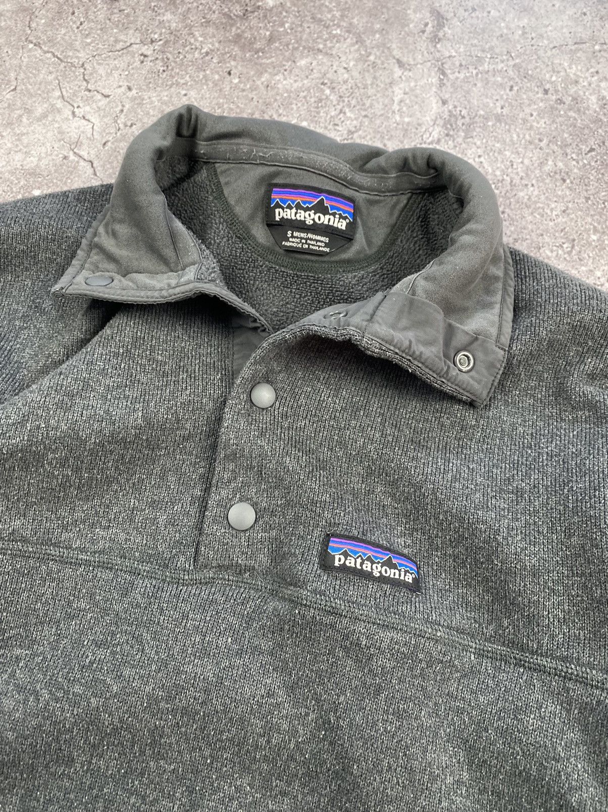 Patagonia × Vintage Vintage Patagonia fleece synchilla grey colour snap T Size US S / EU 44-46 / 1 - 4 Thumbnail