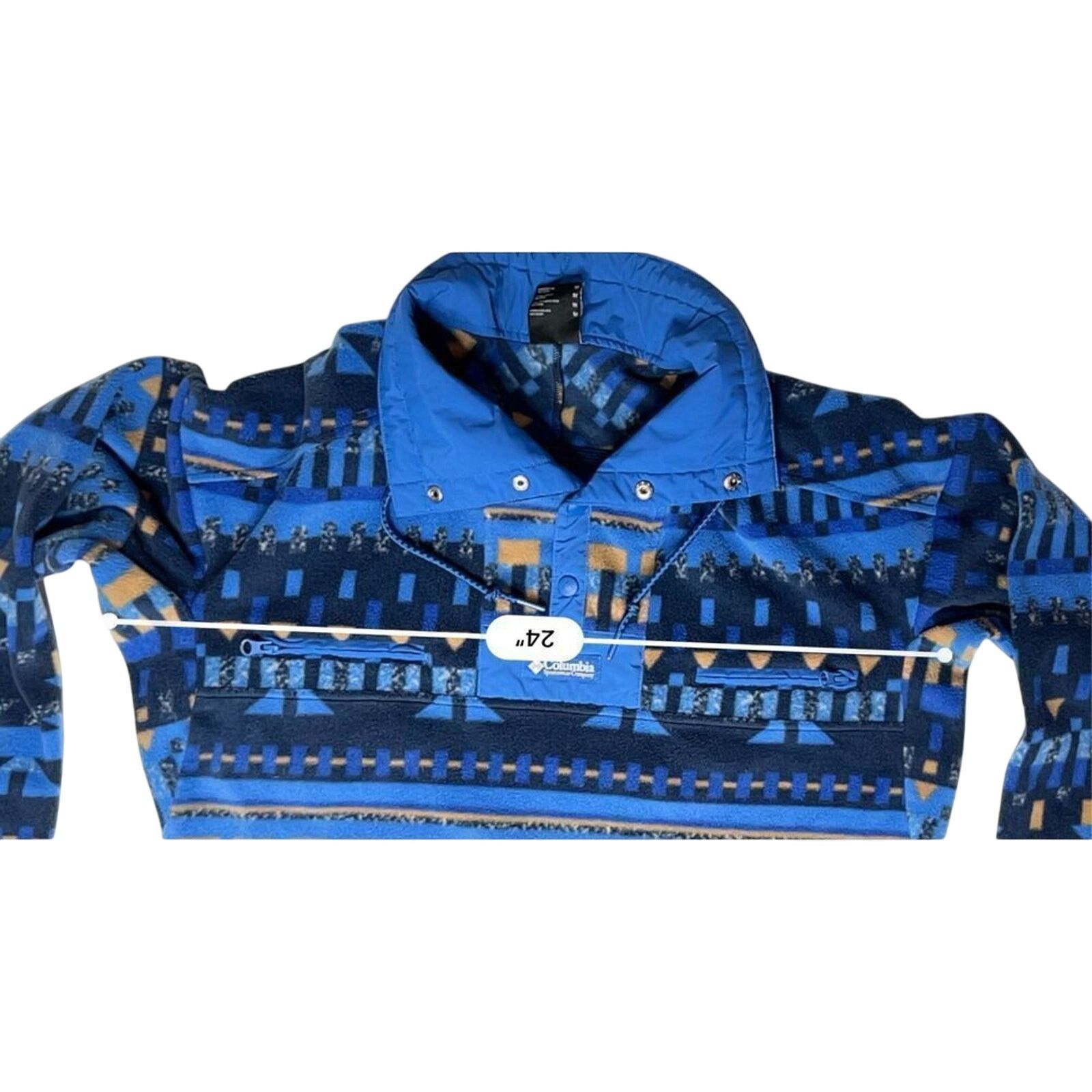 Columbia Columbia Powder Keg Fleece Blue Aztec Jacket Gorpcore MEDIUM Size US M / EU 48-50 / 2 - 6 Thumbnail