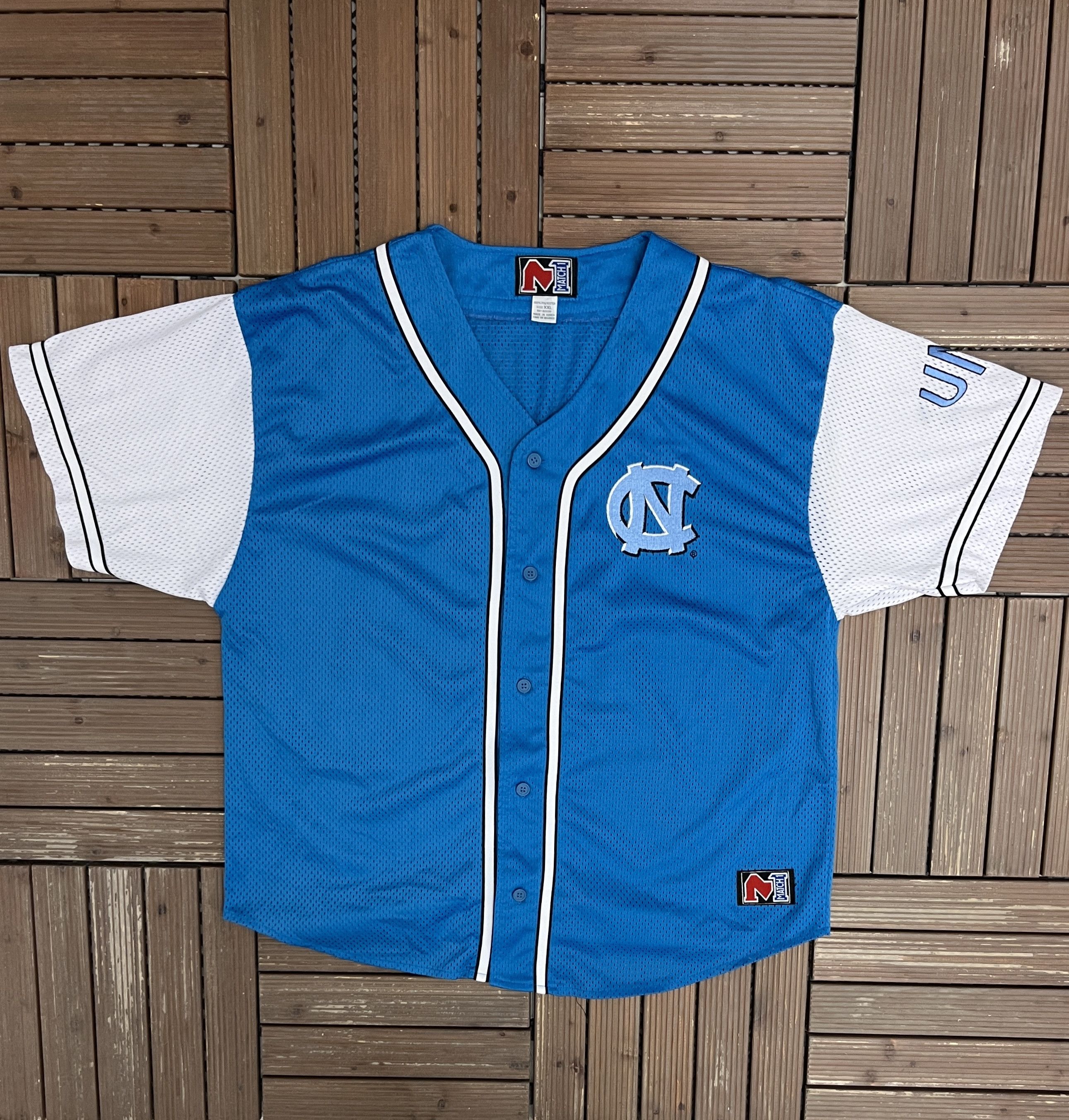 Vintage North Carolina Tar Heels Vintage Blue Baseball Jersey Size US XXL / EU 58 / 5 - 1 Thumbnail