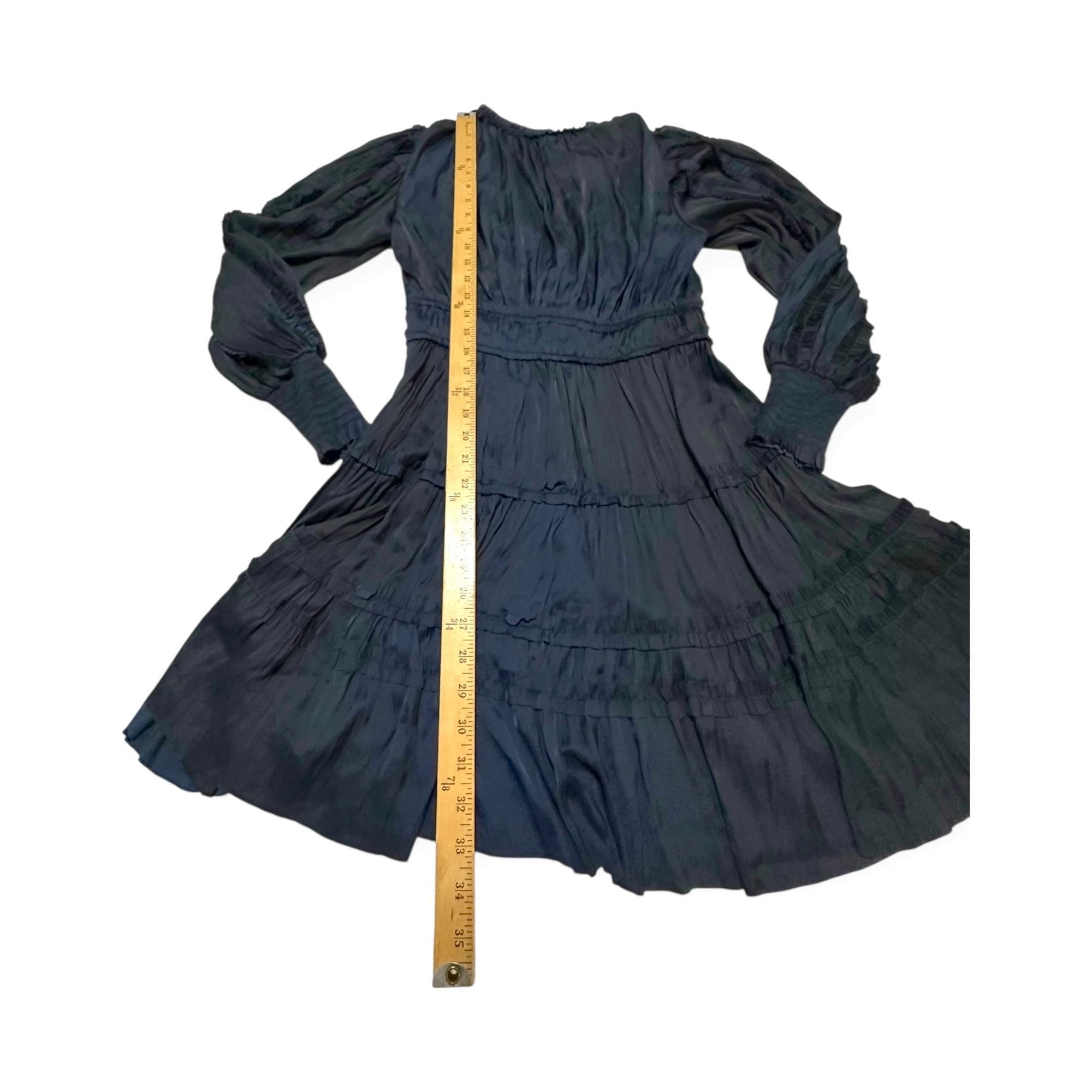 Ulla Johnson Ulla Johnson Gemma Plissé Mini Dress Midnight, Size 84NWT Size S / US 4 / IT 40 - 14 Thumbnail