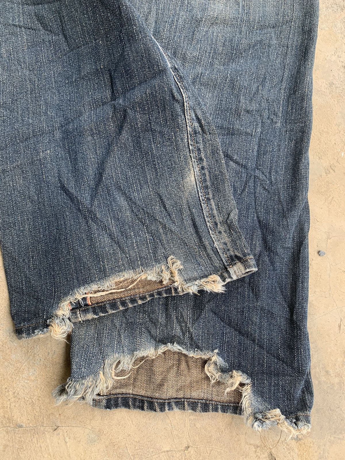 Edwin × Japanese Brand × Vintage Vintage Edwin 505z Selvedge Distressed Denim Size US 35 - 16 Thumbnail