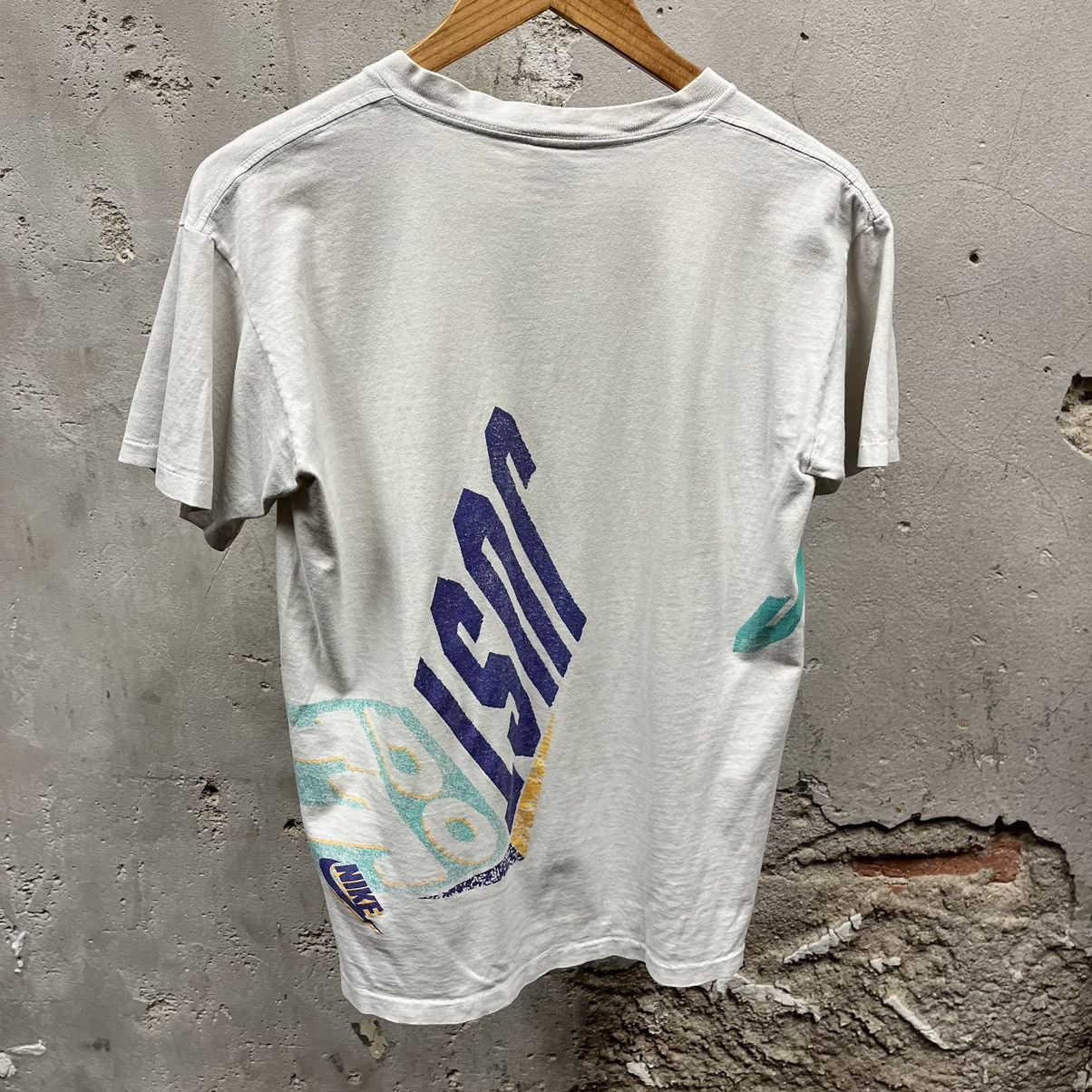 Nike × Vintage Vintage 90s Nike Pastel Logo Wraparound AOP Graphic T-Shirt Size US S / EU 44-46 / 1 - 4 Thumbnail