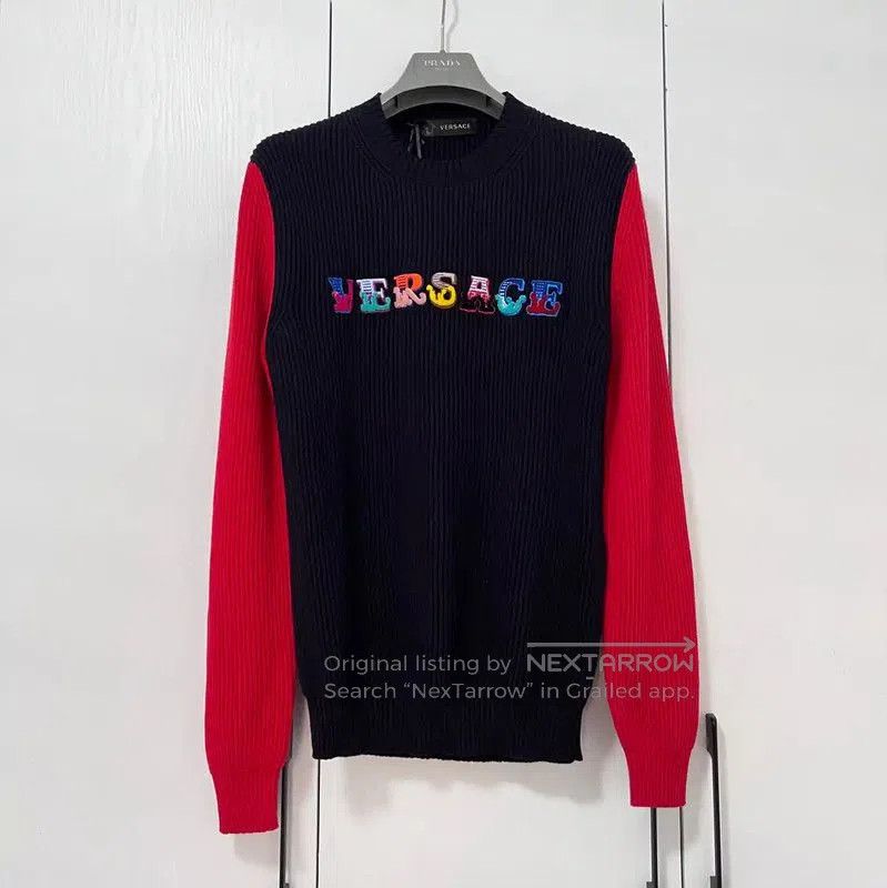 Versace Versace Knit Pullover with Embroidery . Size US S / EU 44-46 / 1 - 1 Thumbnail